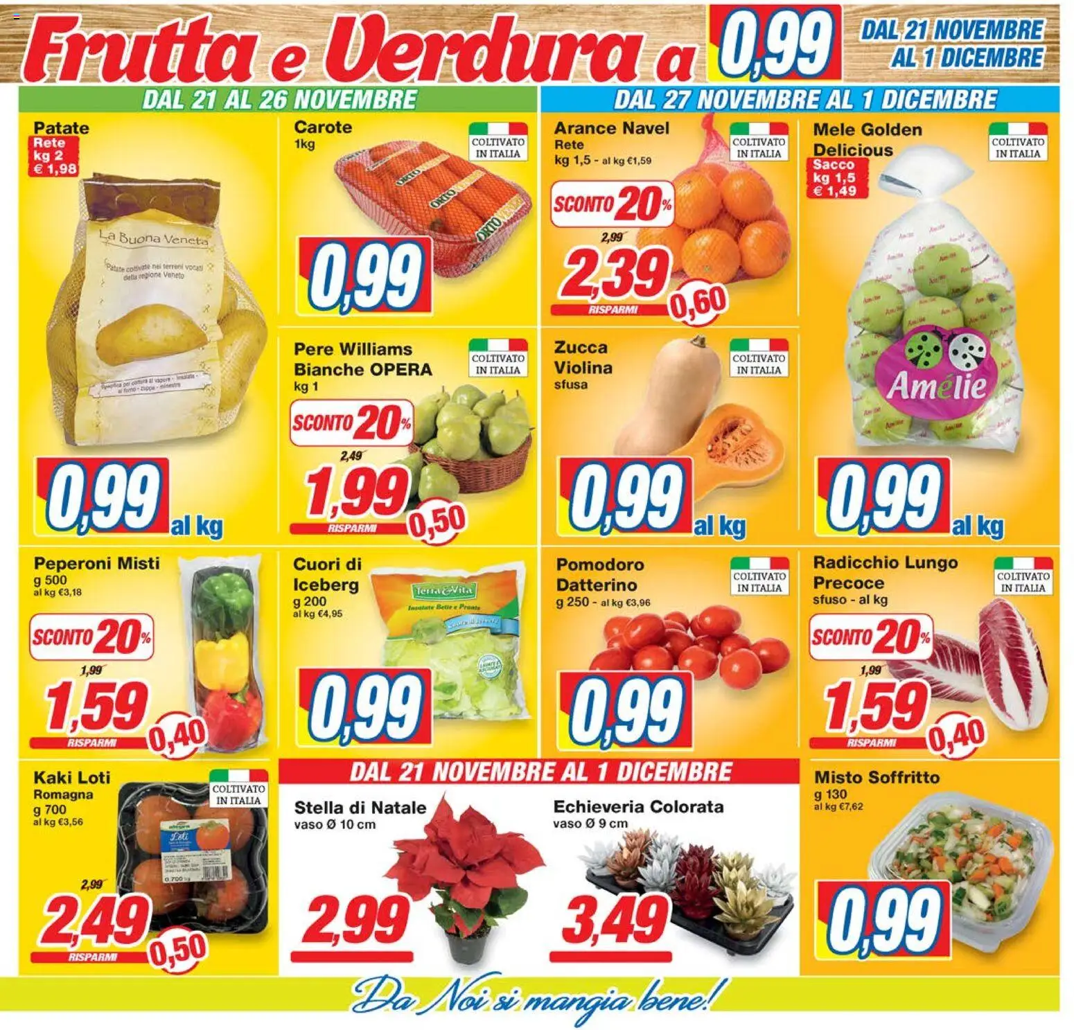 Volantino Prix del 21.11.2025 | Pagina: 7 | Prodotti: Mele, Patate, Frutta, Vaso