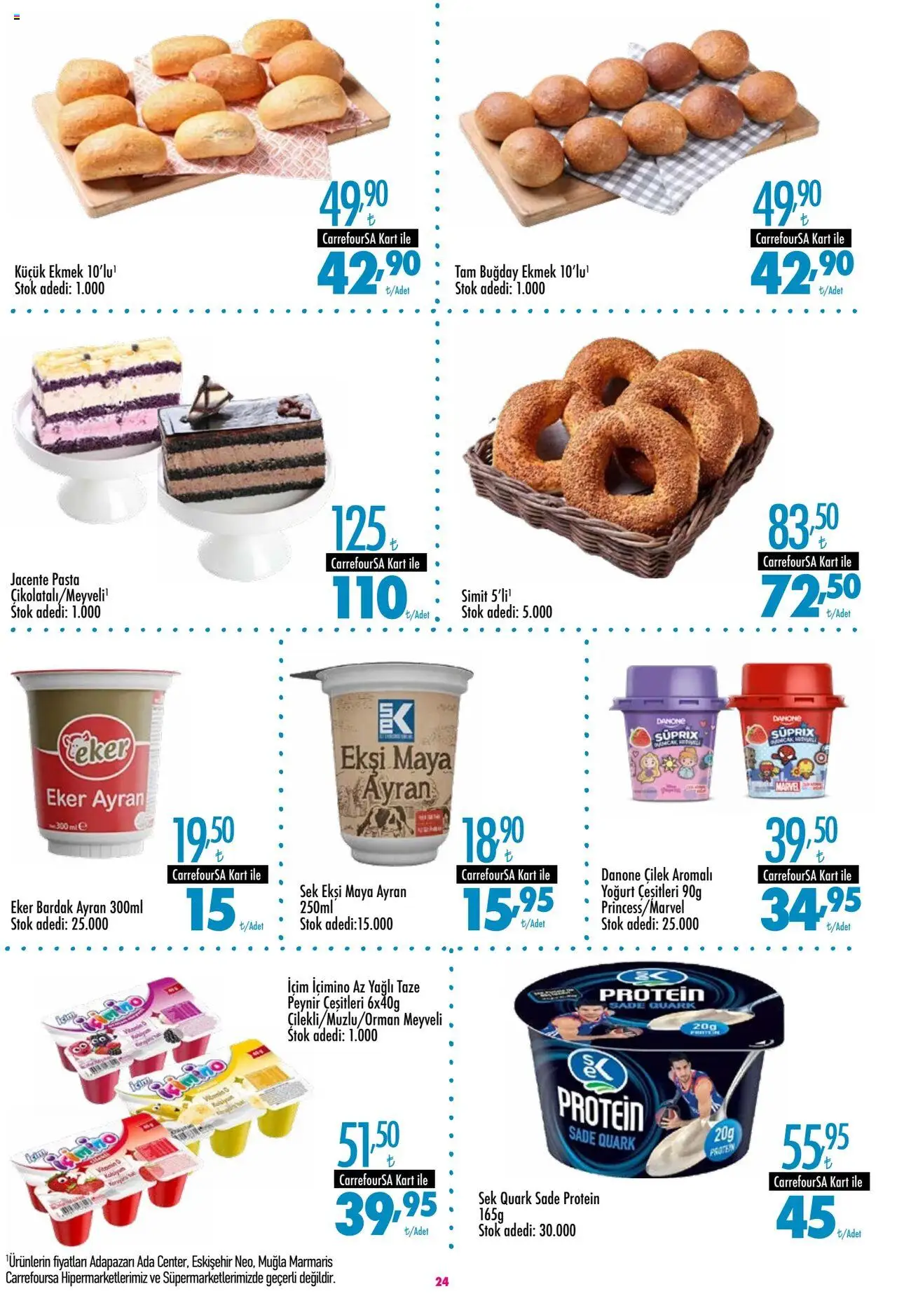 CarrefourSA Katalog - 25.08.2025 tarihinden itibaren geçerlidir | Sayfa: 24 | Ürünler: Peynir, Yoğurt, Çilek, Zselatin
