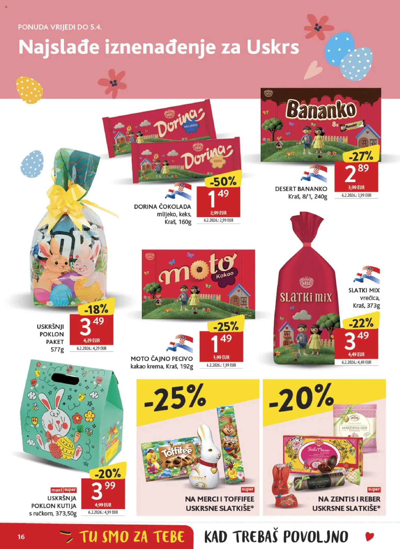 Konzum katalog | vrijedi od 11.03.2026 | Stranica: 16 | Proizvodi: Čokolada, Keks, Kakao, Pecivo