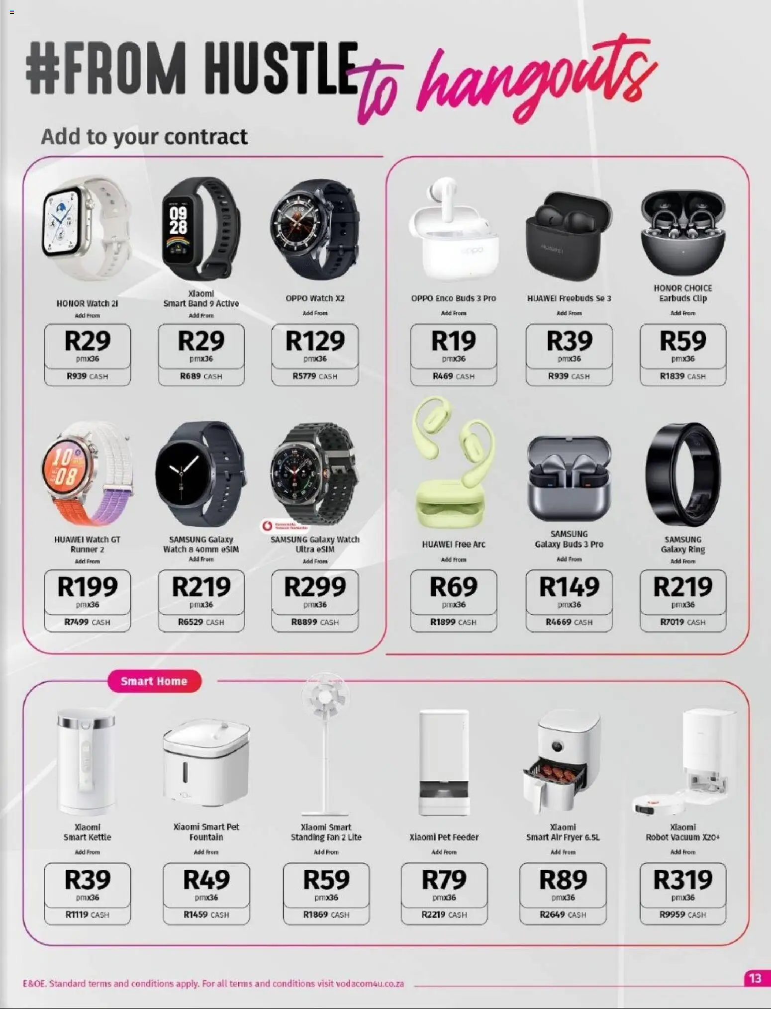 New Vodacom catalogue – valid from 02.04.2026 | Page: 13 | Products: Watch, Kettle, Fan, Fryer