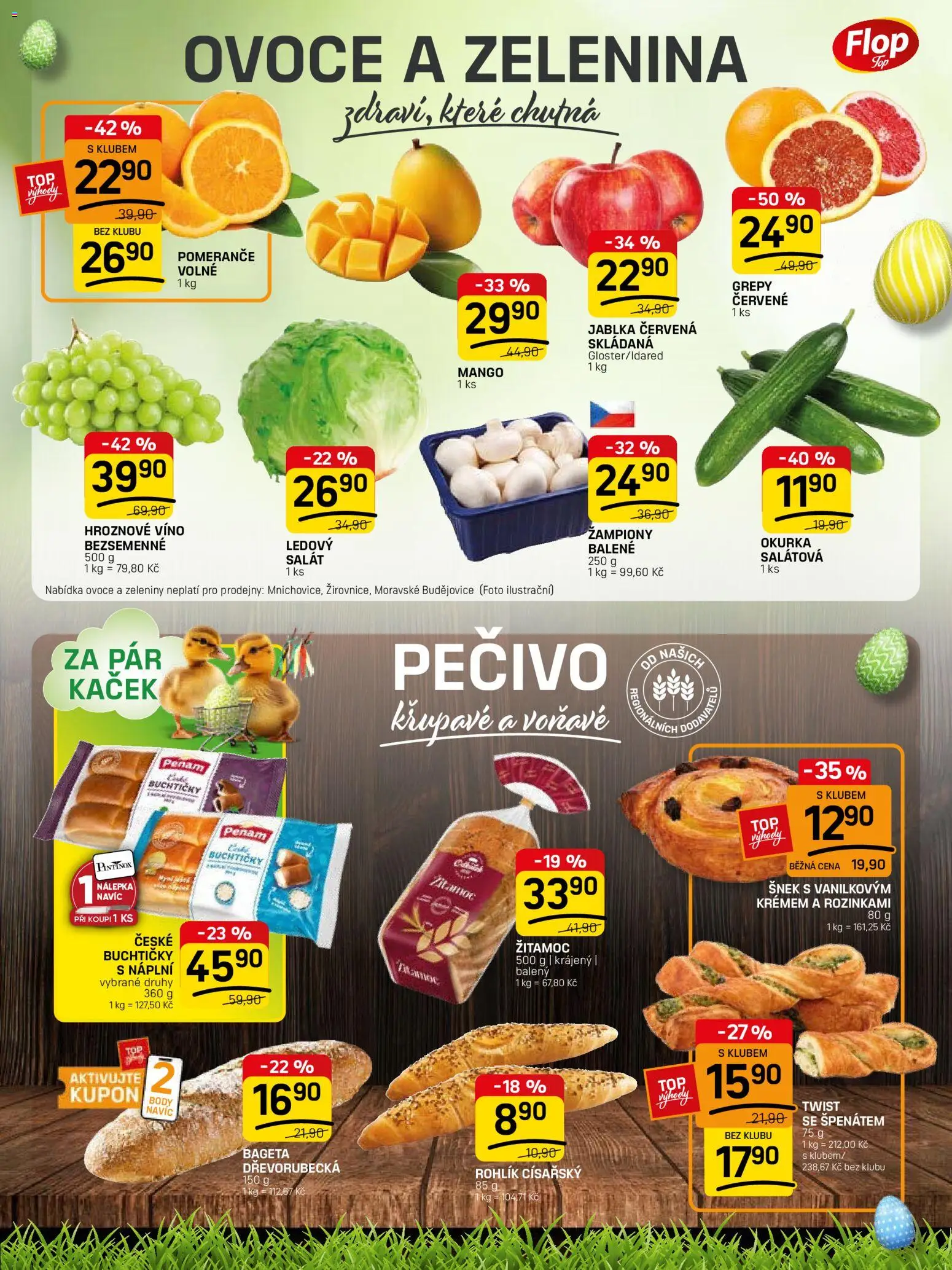 Flop leták - FlopTop od 11.03.2026 | Strana: 3 | Produkty: Ovoce a zelenina, Žampiony, Salát, Okurka