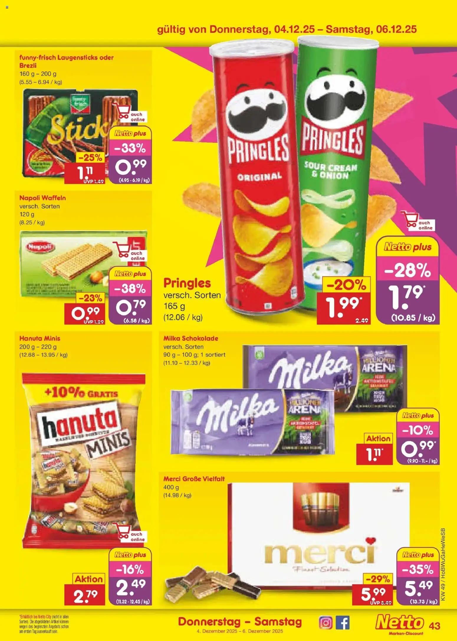 Netto Marken-Discount prospekt Hannover	 – gültig ab 30.11.2025 | Seite: 46 | Produkte: Merci, Schokolade, Milka schokolade, Milka