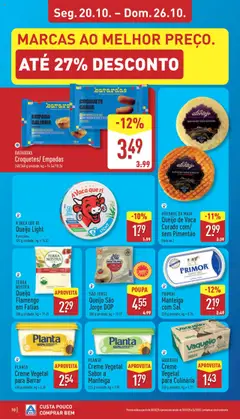 Pré-visualização Aldi folheto válido de 20.10.2025 | Página: 10 | Produtos: Pimentão, Leite, Queijo, Creme