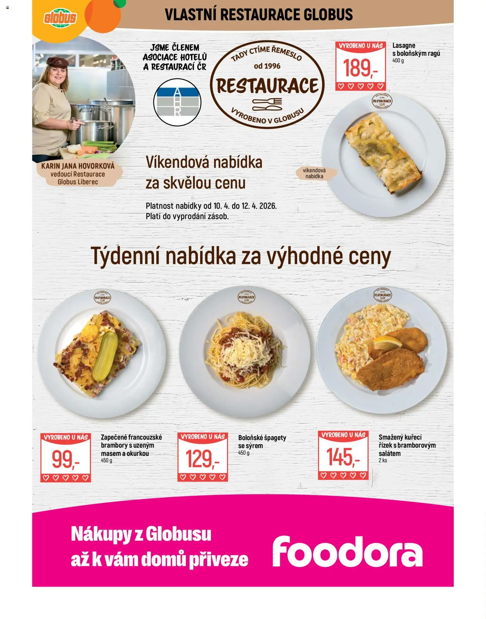 Globus leták - Liberec od 08.04.2026 | Strana: 7 | Produkty: Globus, Špagety, Brambory, Lasagne