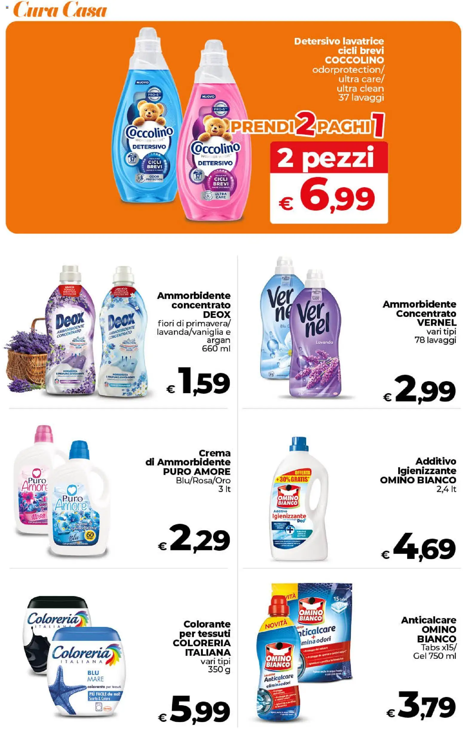 Volantino Ipercoop del 24.02.2026 | Pagina: 46 | Prodotti: Crema, Ammorbidente, Anticalcare, Lavanda