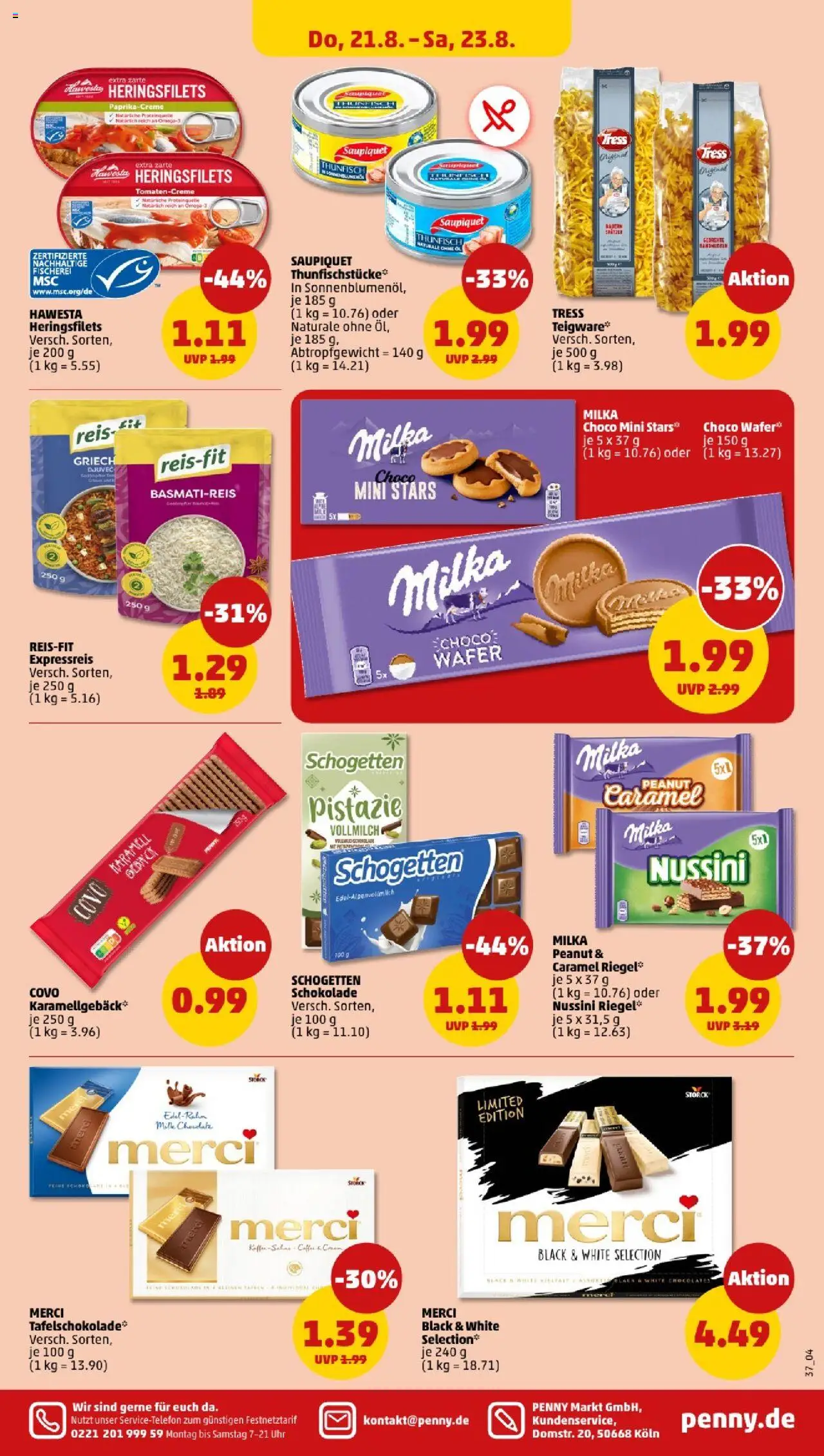 Penny - Bayern - gültig ab dem 18.08.2025 | Seite: 37 | Produkte: Merci, Basmatireis, Reis, Uhr