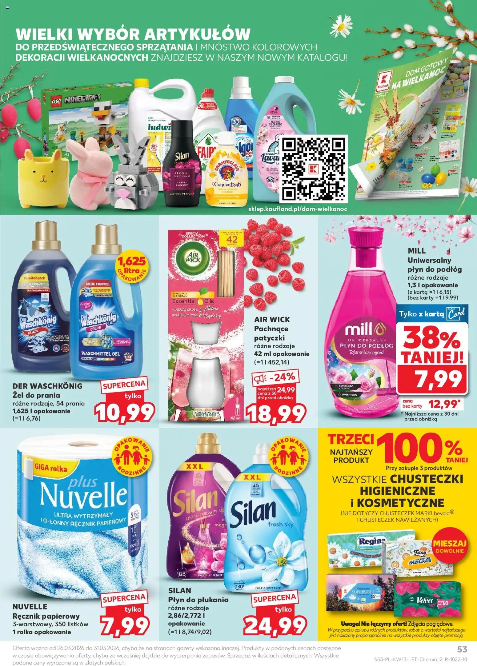 Kaufland Polsko leták od 26.03.2026 | Strana: 53 | Produkty: Silan, Velvet, Air Wick, Karty