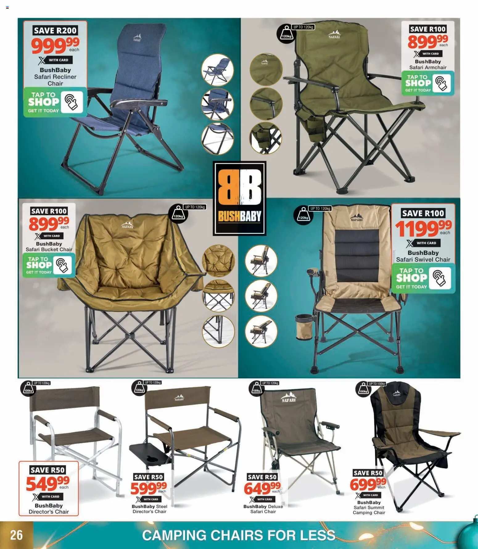 New Checkers catalogue – valid from 01.12.2025 | Page: 26 | Products: Armchair, Chair, Tap