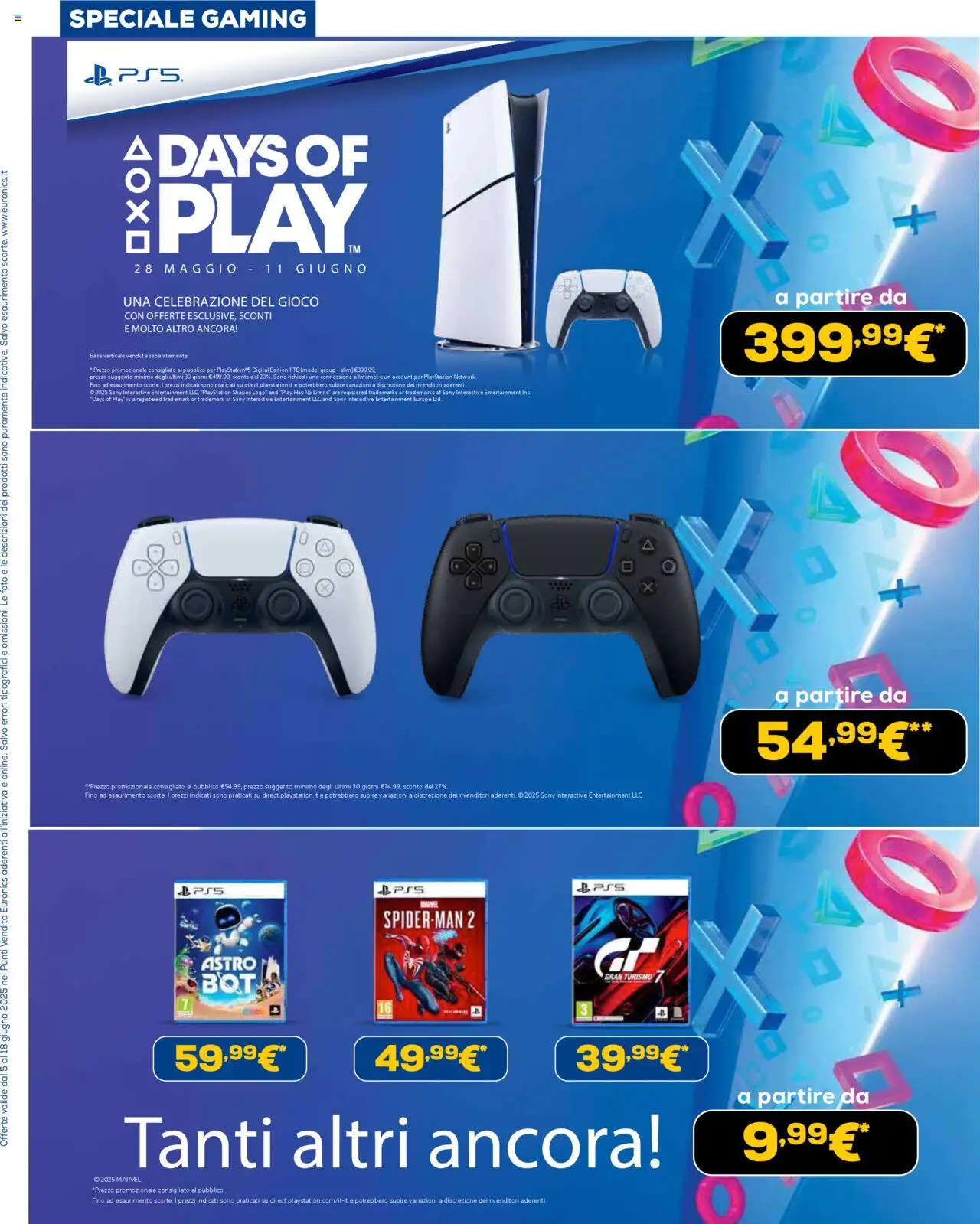 Volantino Euronics del 05.06.2025 | Pagina: 19 | Prodotti: Playstation, Gioco