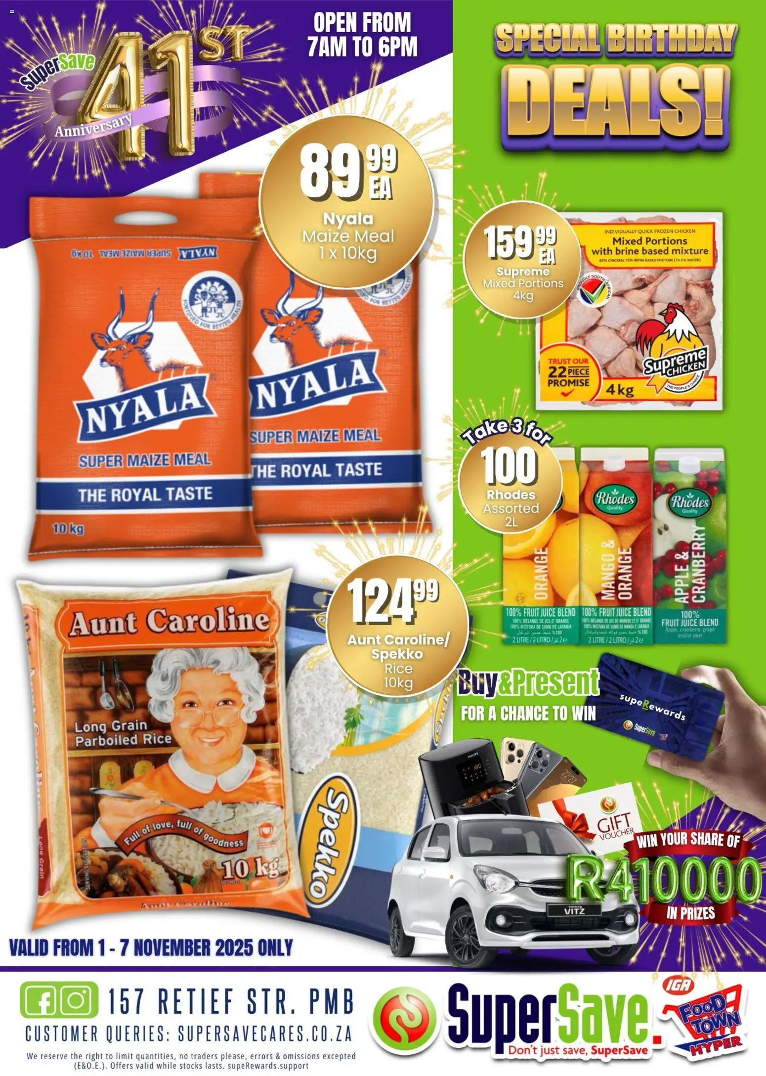 New Super Save catalogue – valid from 31.10.2025 | Page: 115 | Products: Maize meal, Water, Fruit, Mango