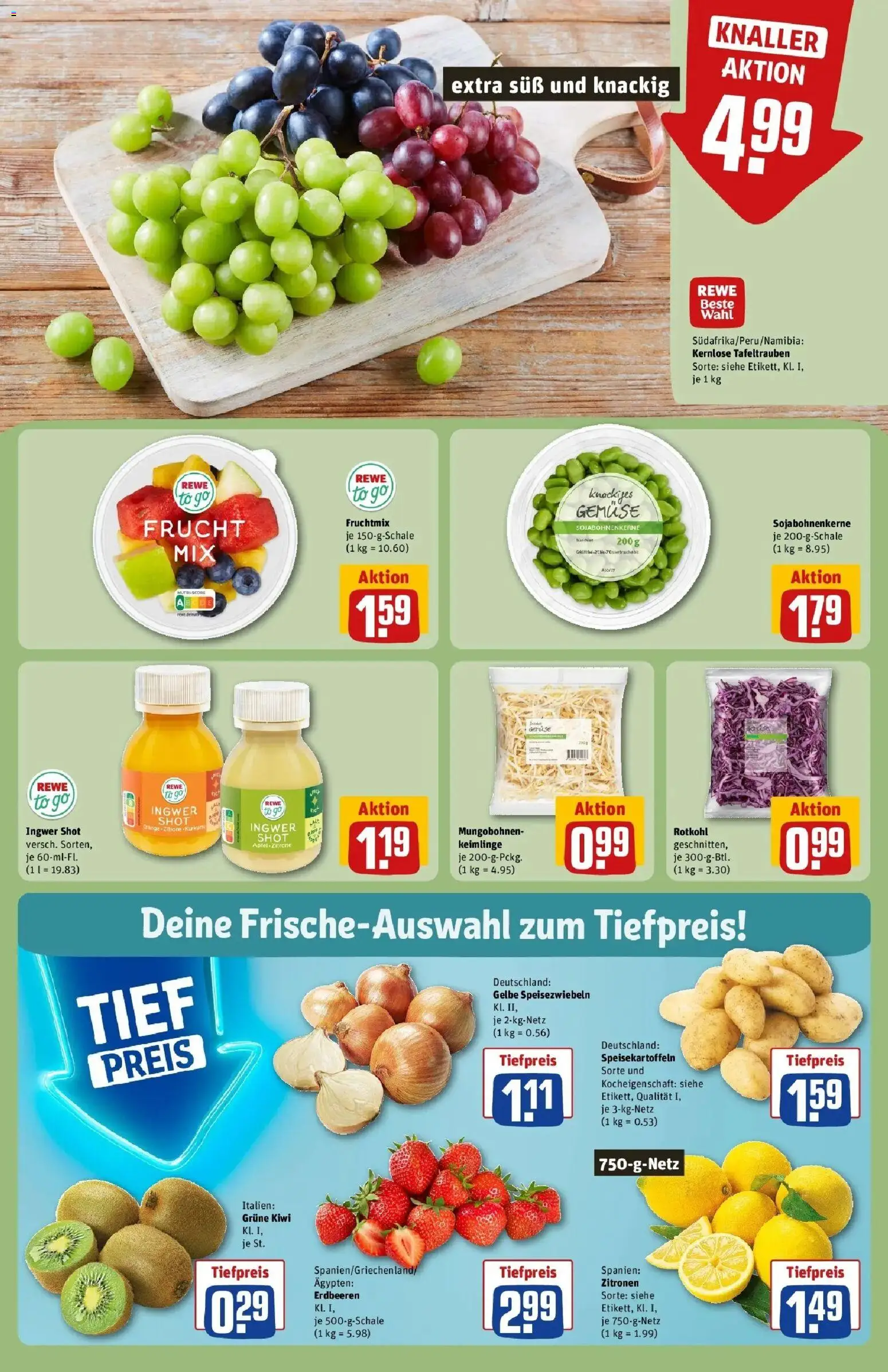 Rewe Prospekt Karben	 – gültig ab 15.03.2026 | Seite: 8 | Produkte: Rotkohl, Zitrone, Erdbeeren, Kiwi