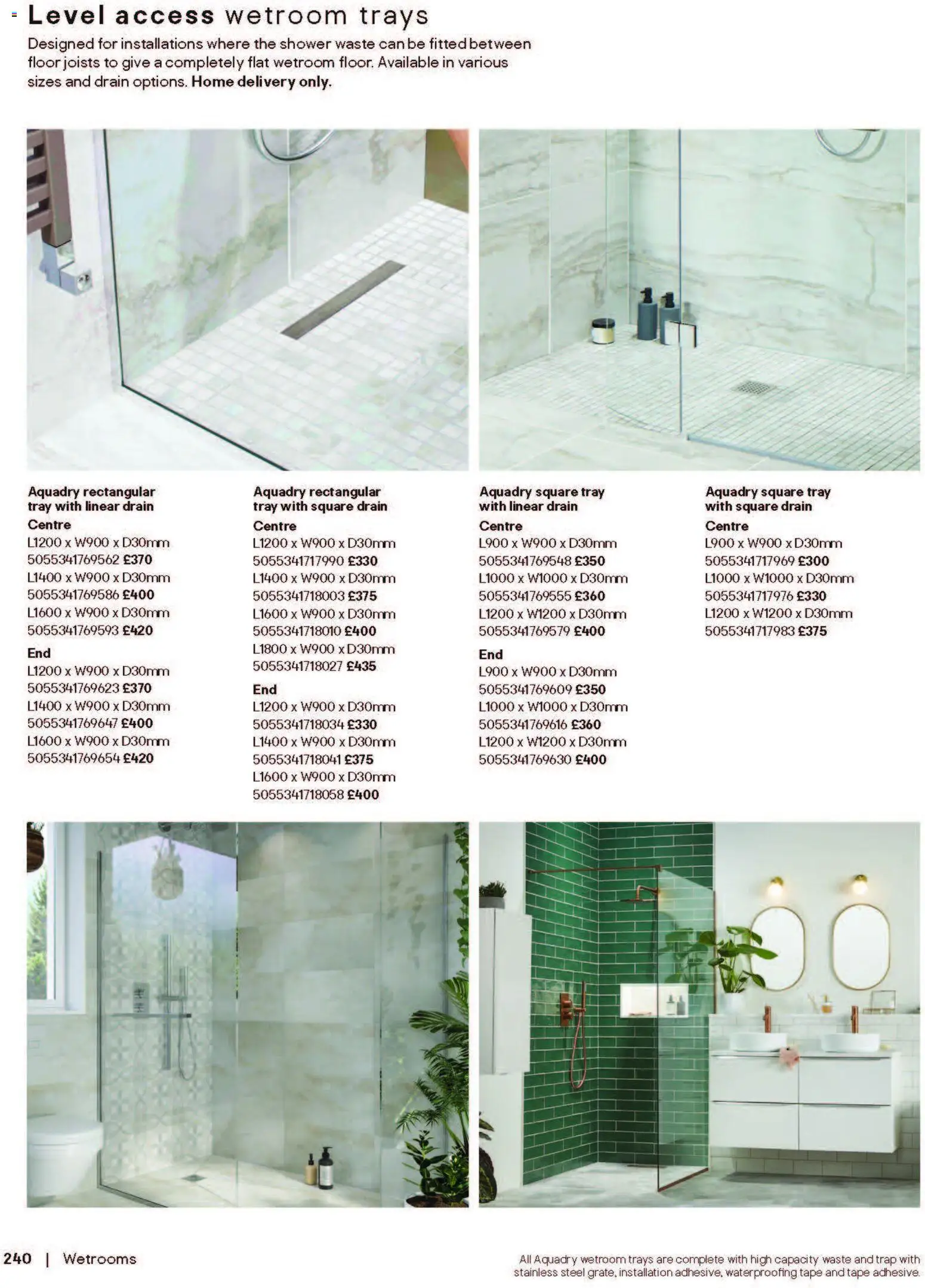{H1} | Page: 240 | Products: Shower, Floor