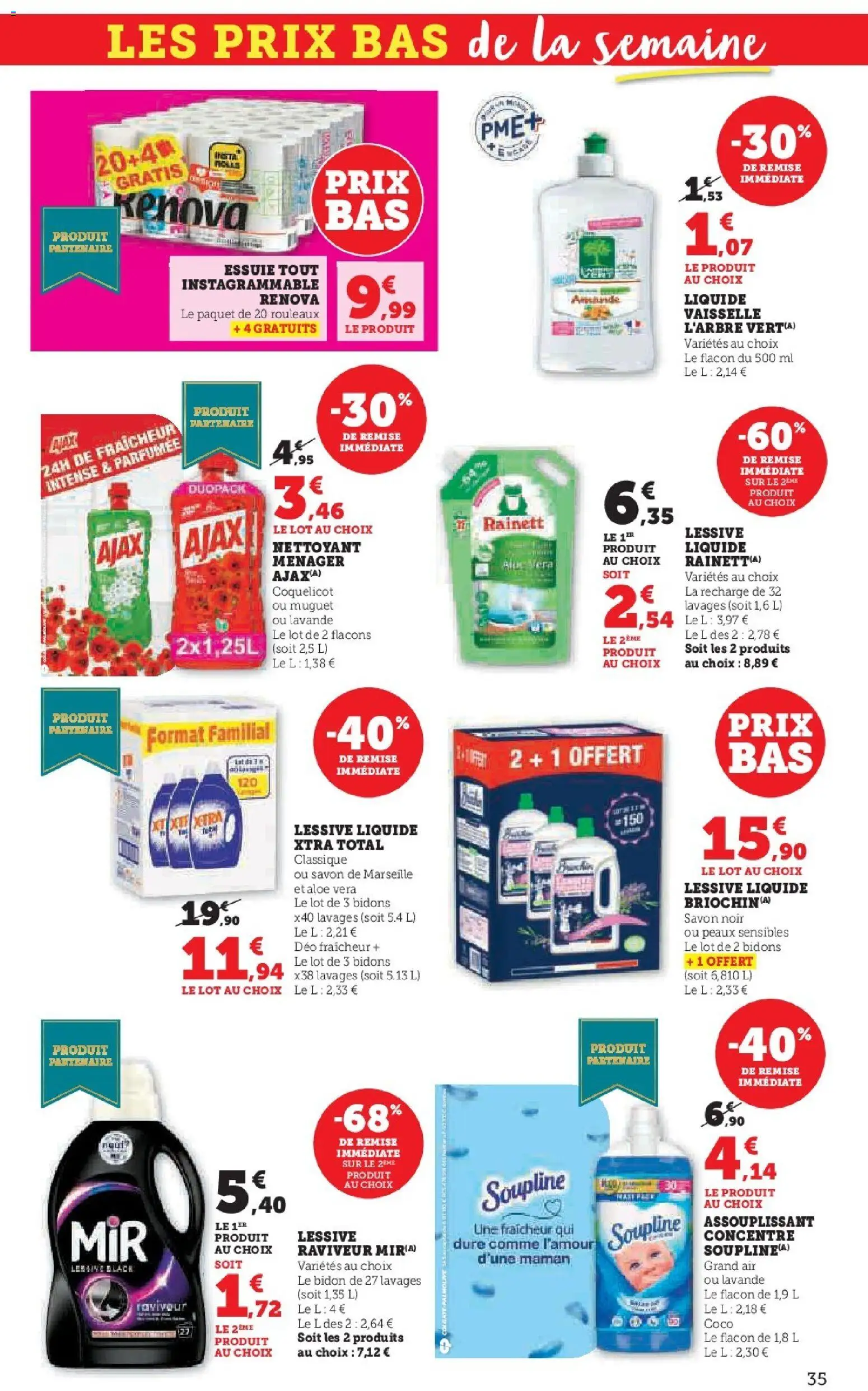 {H1} | Page: 35 | Produits: Lavande, Savon de marseille, Soupline, Lessive Liquide