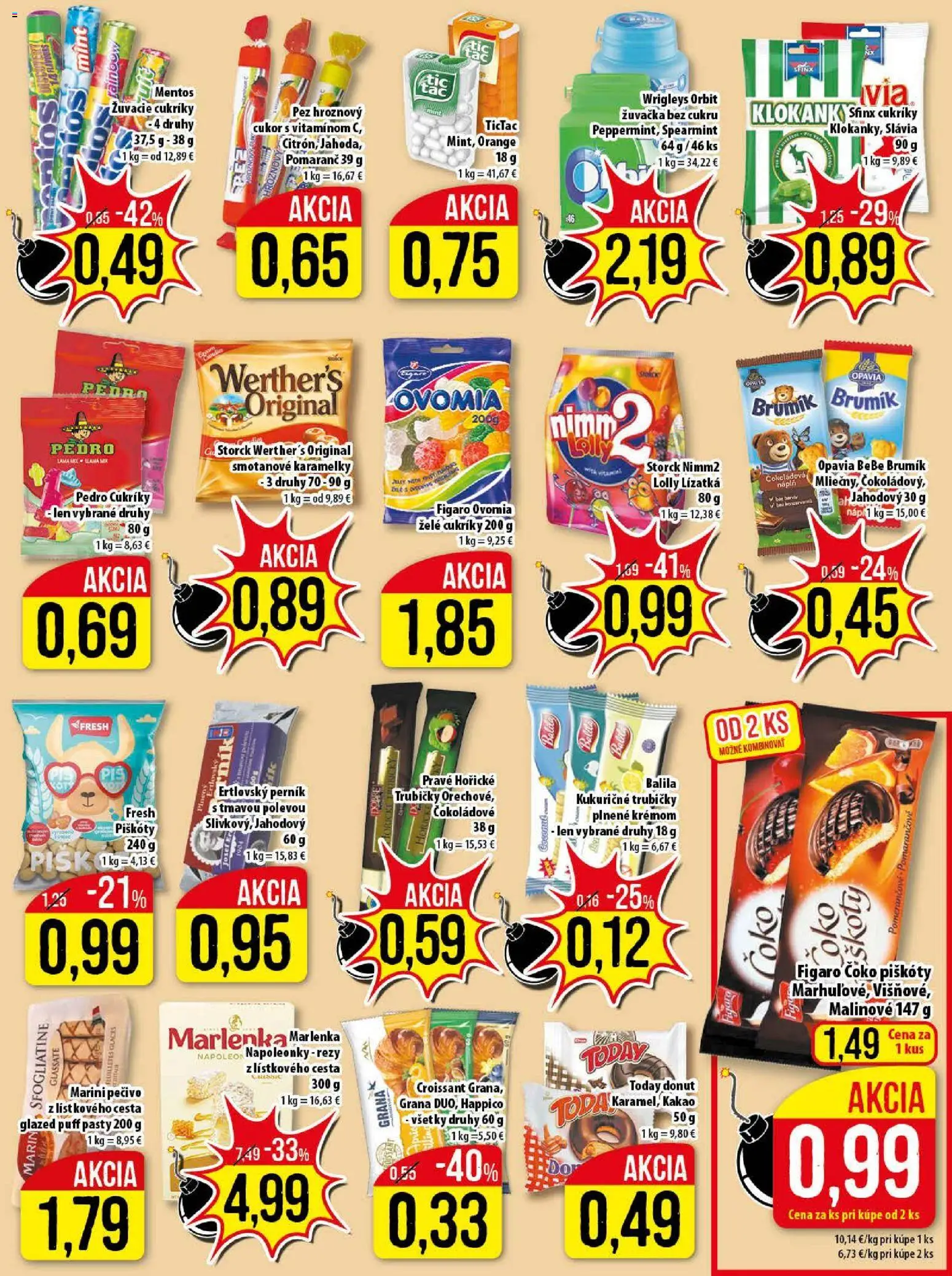 Nové Klas akcie – leták je platný od 23.02.2026 | Strana: 11 | Produkty: Croissant, Cukríky, Marlenka, Kakao