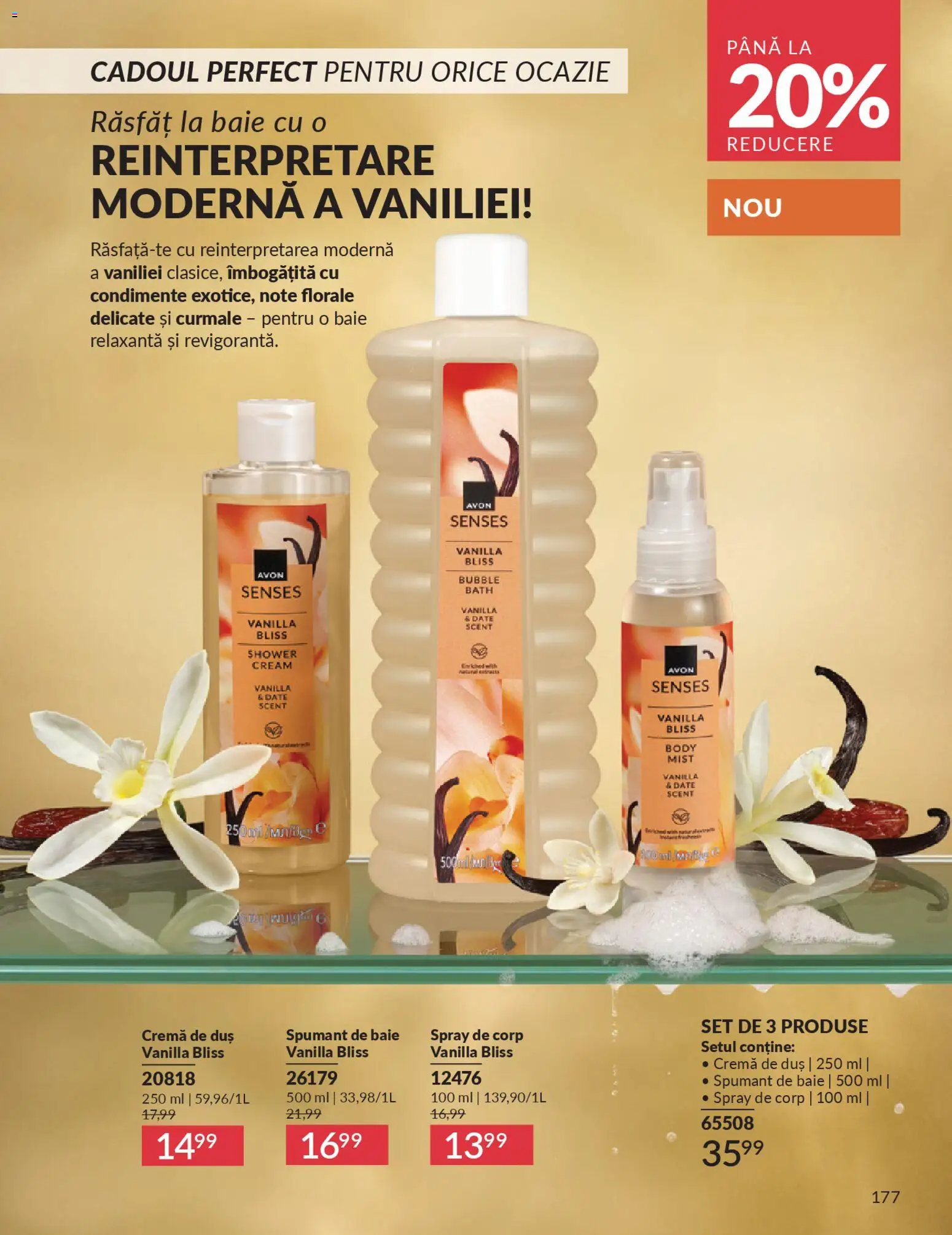 Noul catalog Avon – valabil de la 01.02.2026 | Pagină: 179 | Produse: Body, Duș, Cremă, Spumant de baie