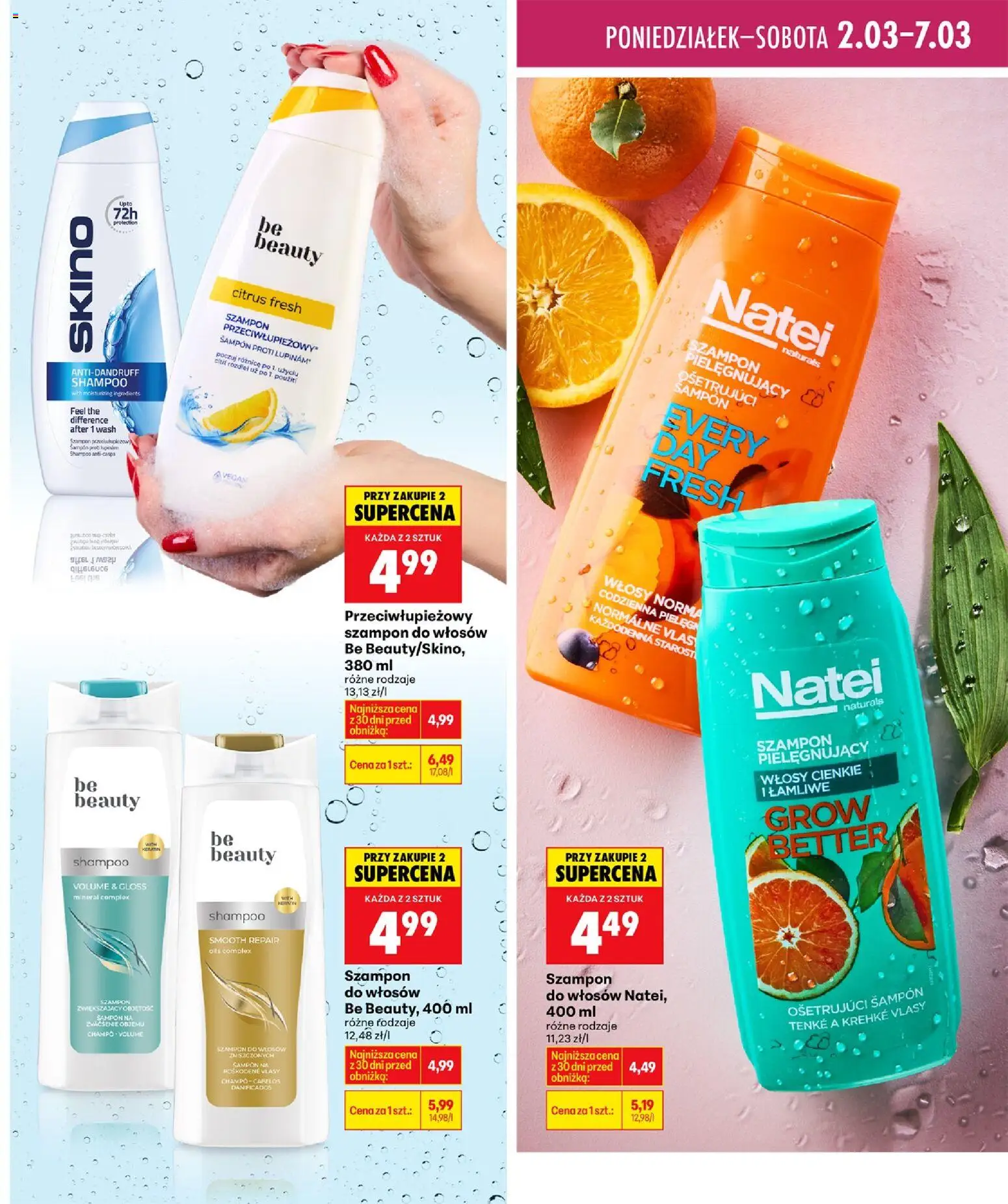 Biedronka gazetka - Twoje piękne strony od 26.02.2026 | Strona: 15 | Produkty: Szampon, Be beauty