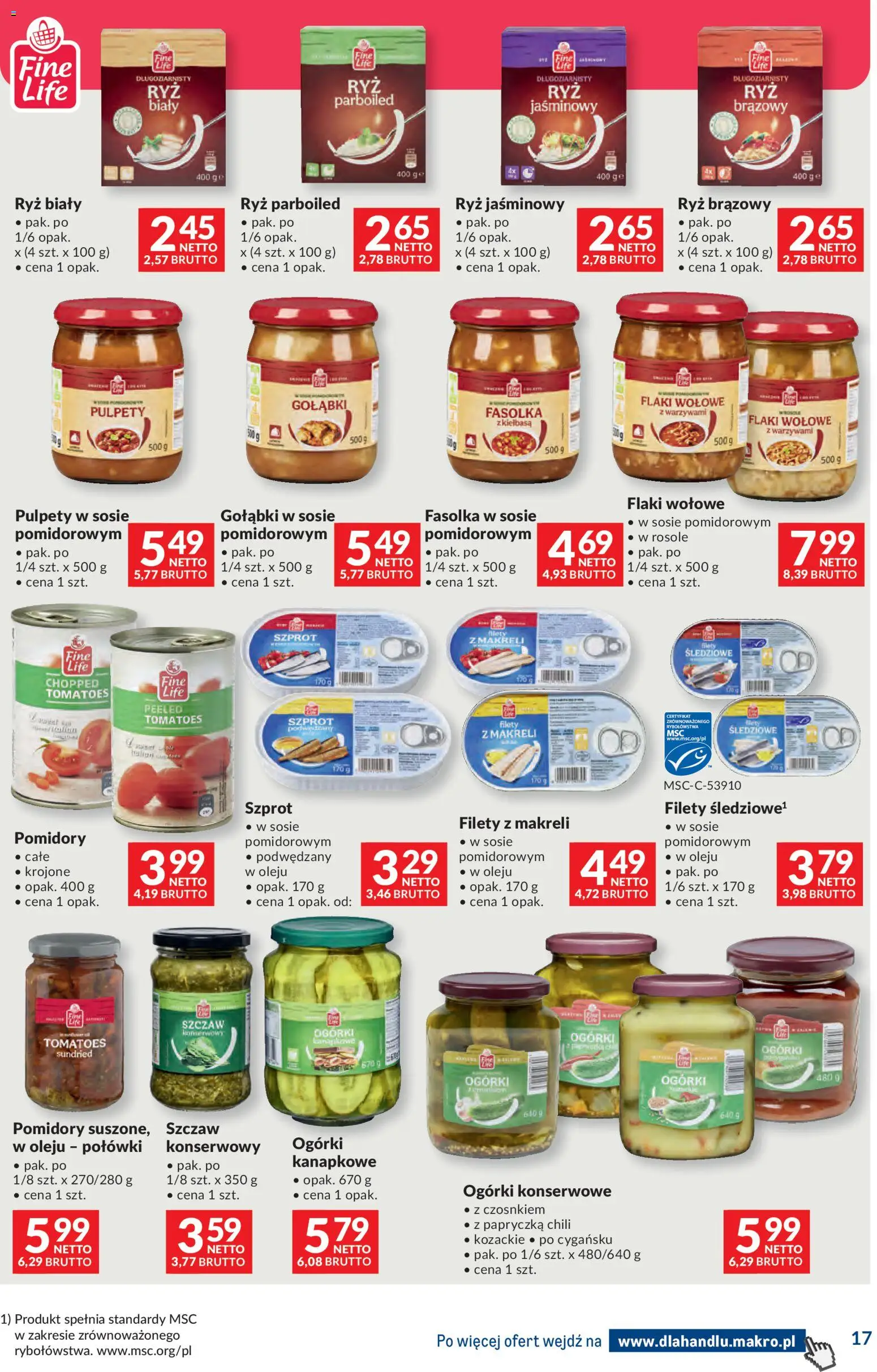 Makro gazetka - Dystrybucja do sklepów od 07.04.2026 | Strona: 17 | Produkty: Chili, Flaki, Ryż, Ogórki