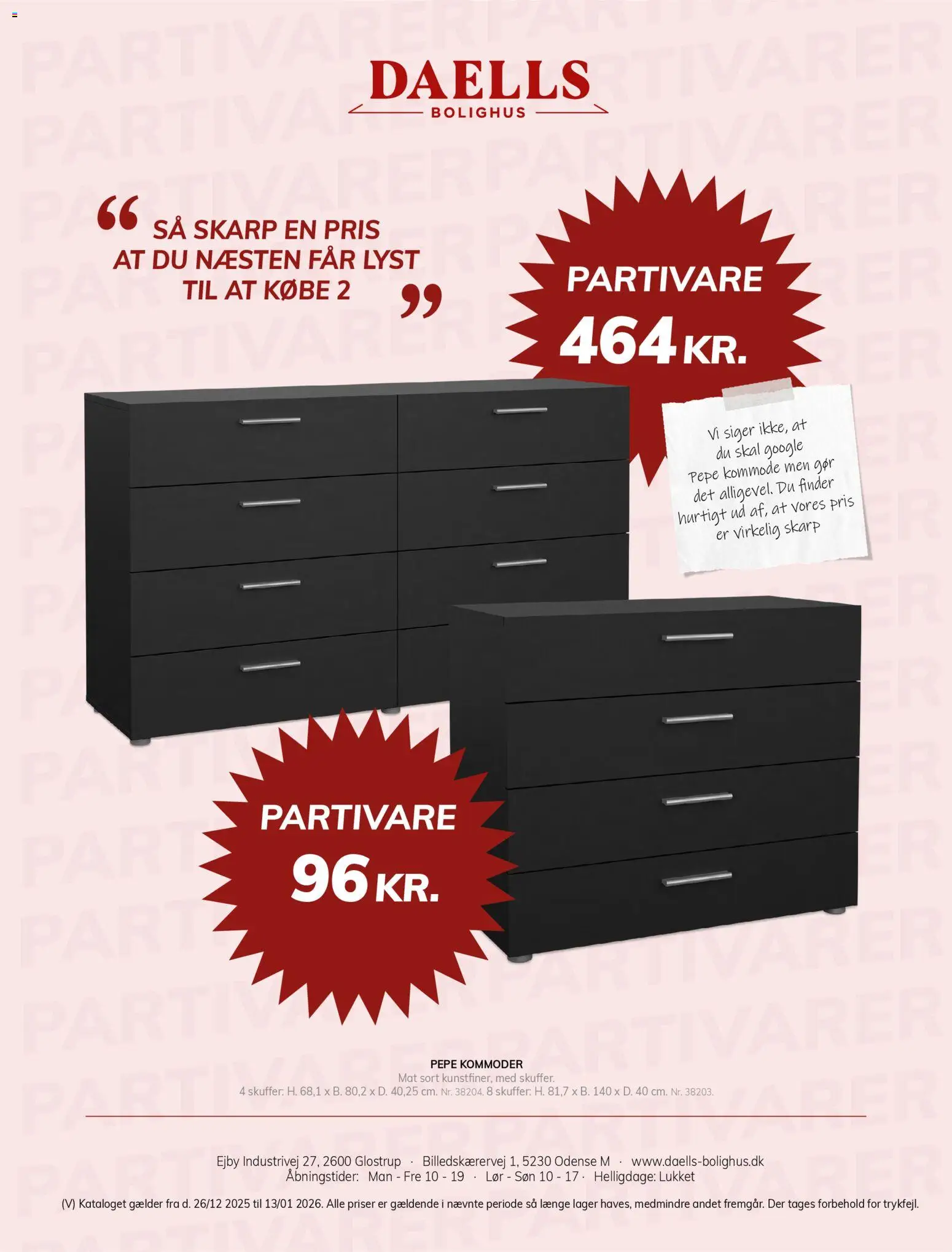 Daells Bolighus tilbudsavis – gyldig fra 26.12.2025 | Side: 26 | Produkter: Kommode