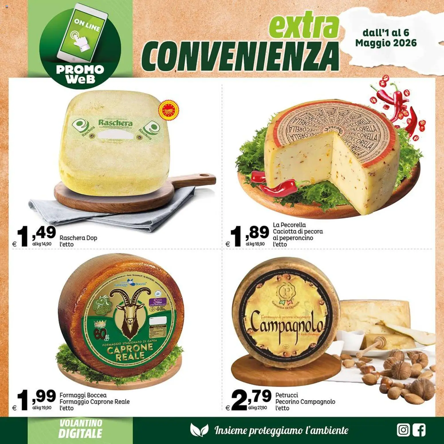 Volantino Elite Supermercati del 01.05.2026 | Pagina: 5 | Prodotti: Formaggio, Peperoncino, Pecorino