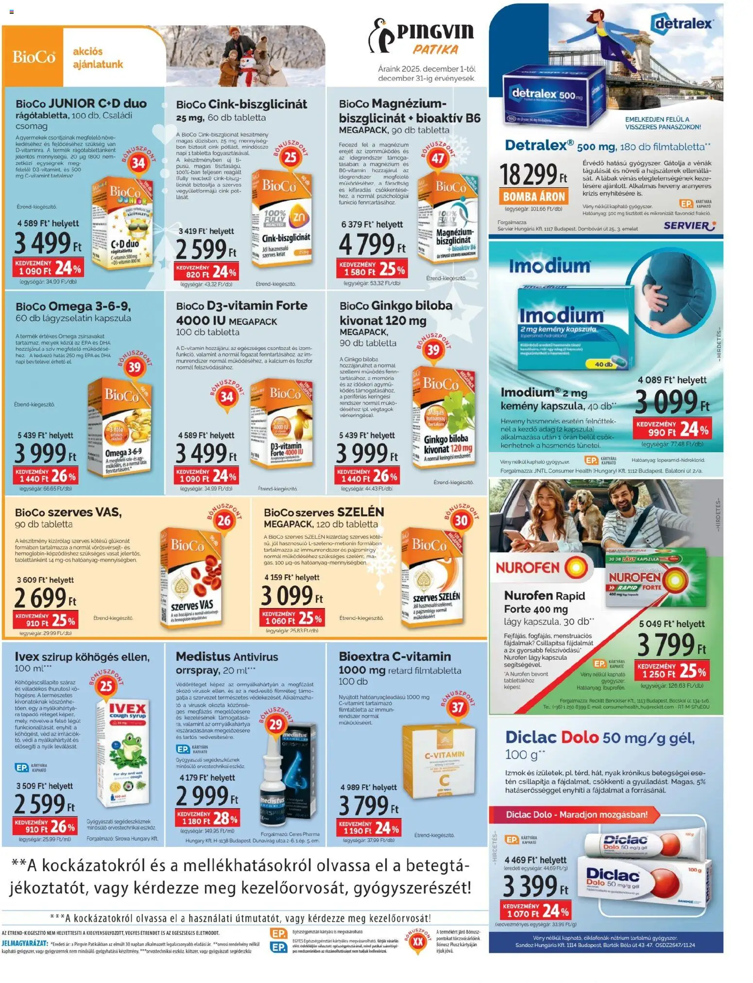 Pingvin Patika akciós ujság - amely érvényes a következő dátumtól: 01.12.2025 | Oldal: 7 | Termékek: Ágy, Ginkgo biloba