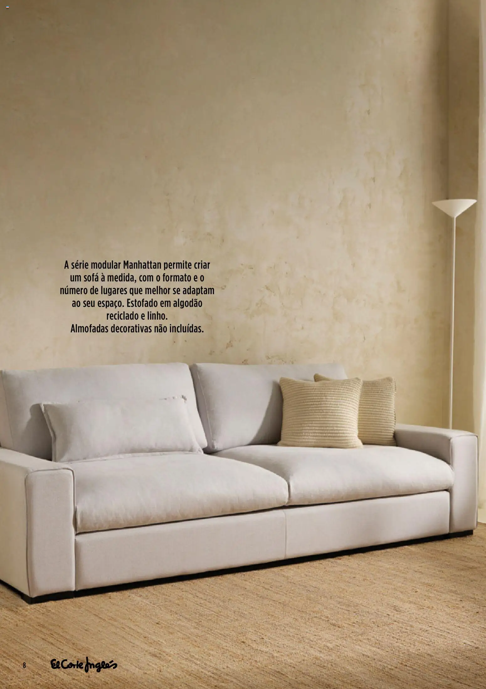 El Corte Ingles folheto │ válido de 28.04.2026 | Página: 8 | Produtos: Algodão, Sofá, Almofadas decorativas
