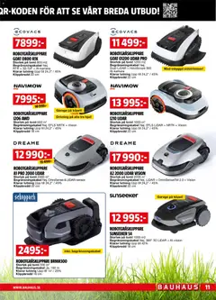 Bauhaus erbjudanden - Förhandsvisning av reklamblad från butik Bauhaus aktuell från 01.04.2026 | Sida: 11 | Produkter: Robotgräsklippare
