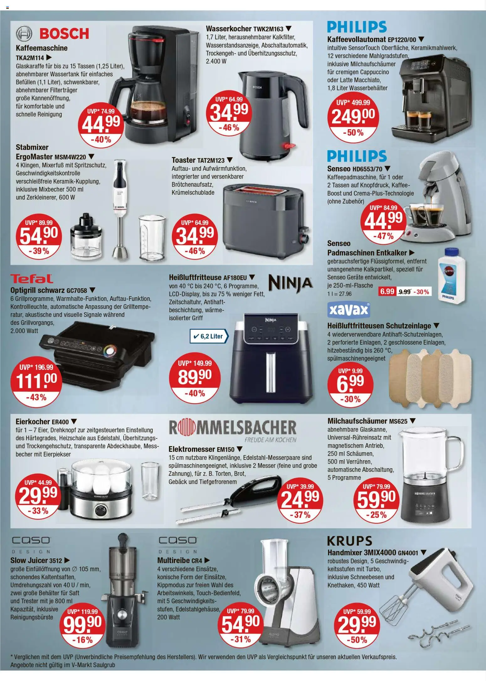 V-Markt - Schwaben / Oberbayern – gültig ab 18.12.2025 | Seite: 16 | Produkte: Bosch, Philips, Handmixer, Saft