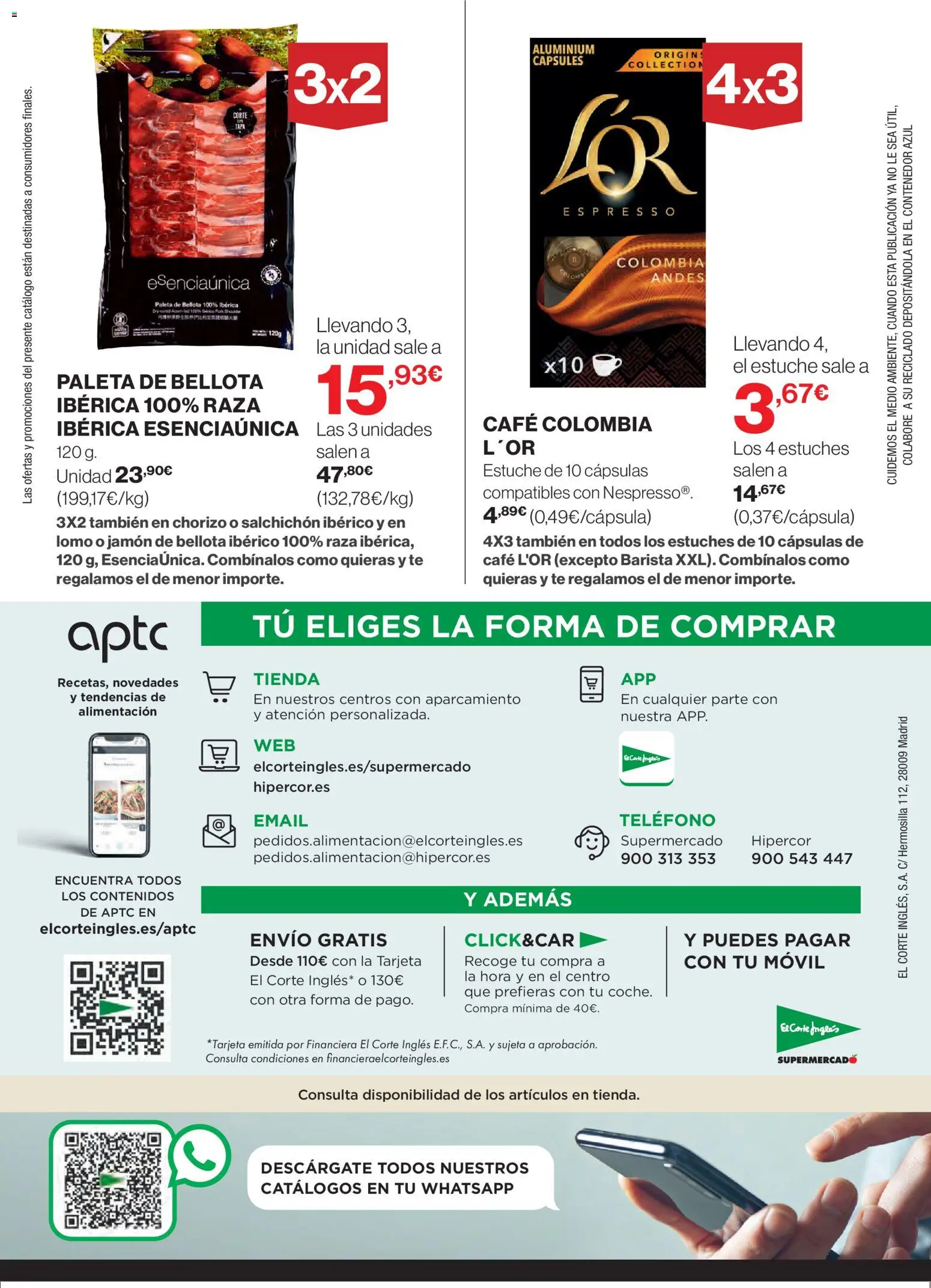 El Corte Inglés ofertas │ válido desde el 26.02.2026 | Página: 28 | Productos: Café, Jamón, Té, Teléfono
