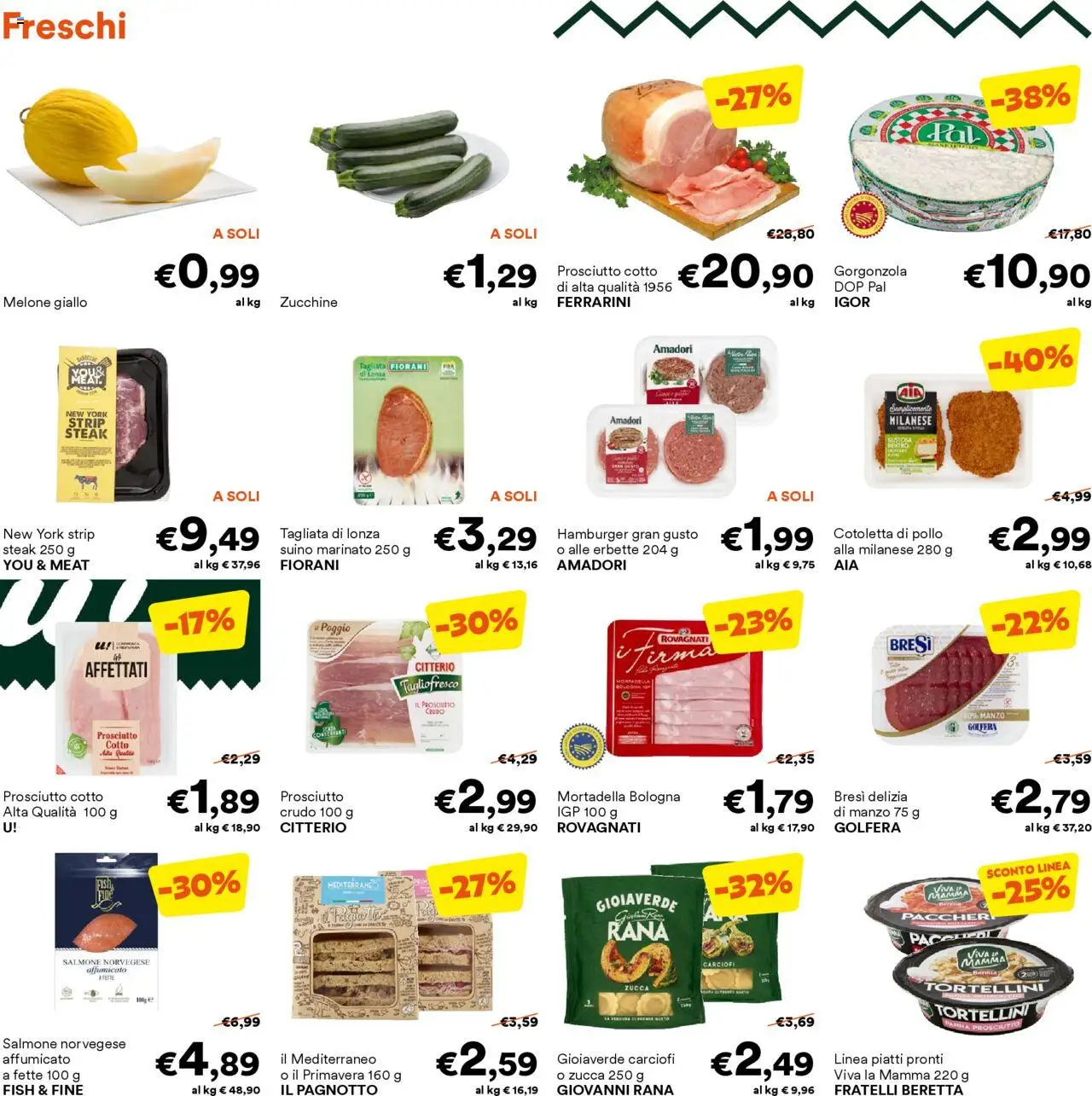 Volantino Unes del 13.08.2025 | Pagina: 2 | Prodotti: Pollo, Suino, Carciofi, Zucchine