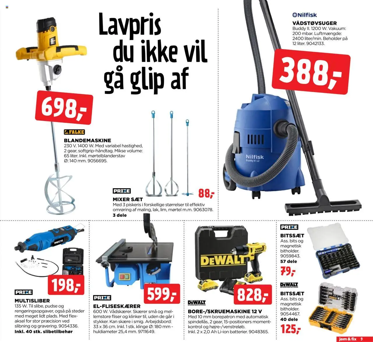 Jem & fix Tilbudsavis gyldig fra 17.08.2025 | Side: 9 | Produkter: Mel, Skærer, Mørtel, Piskeris