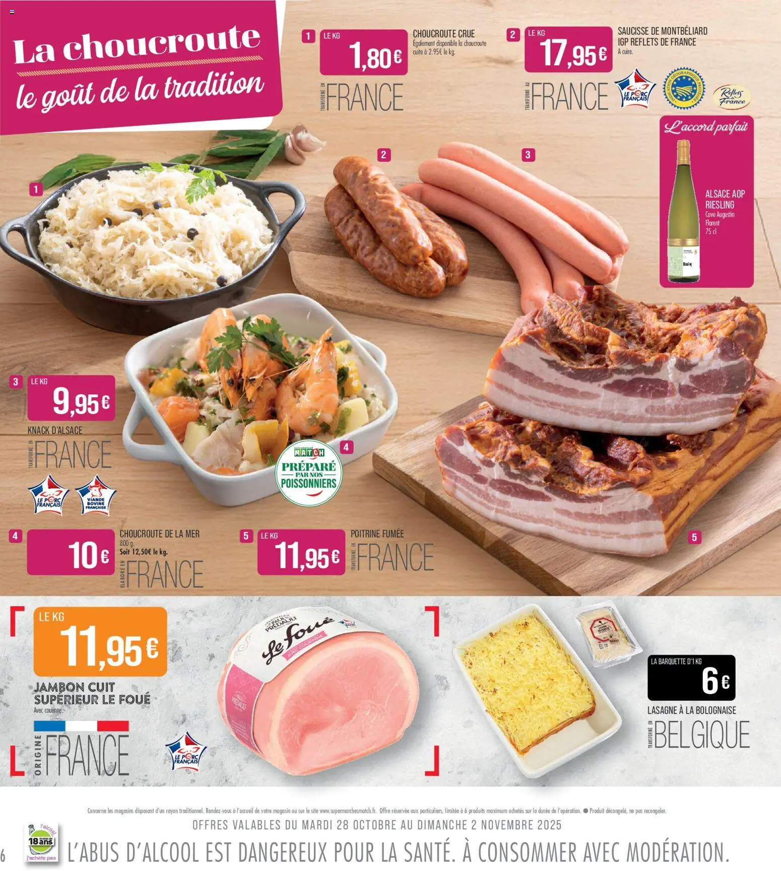{H1} | Page: 6 | Produits: Four, Choucroute crue, Viande, Porc