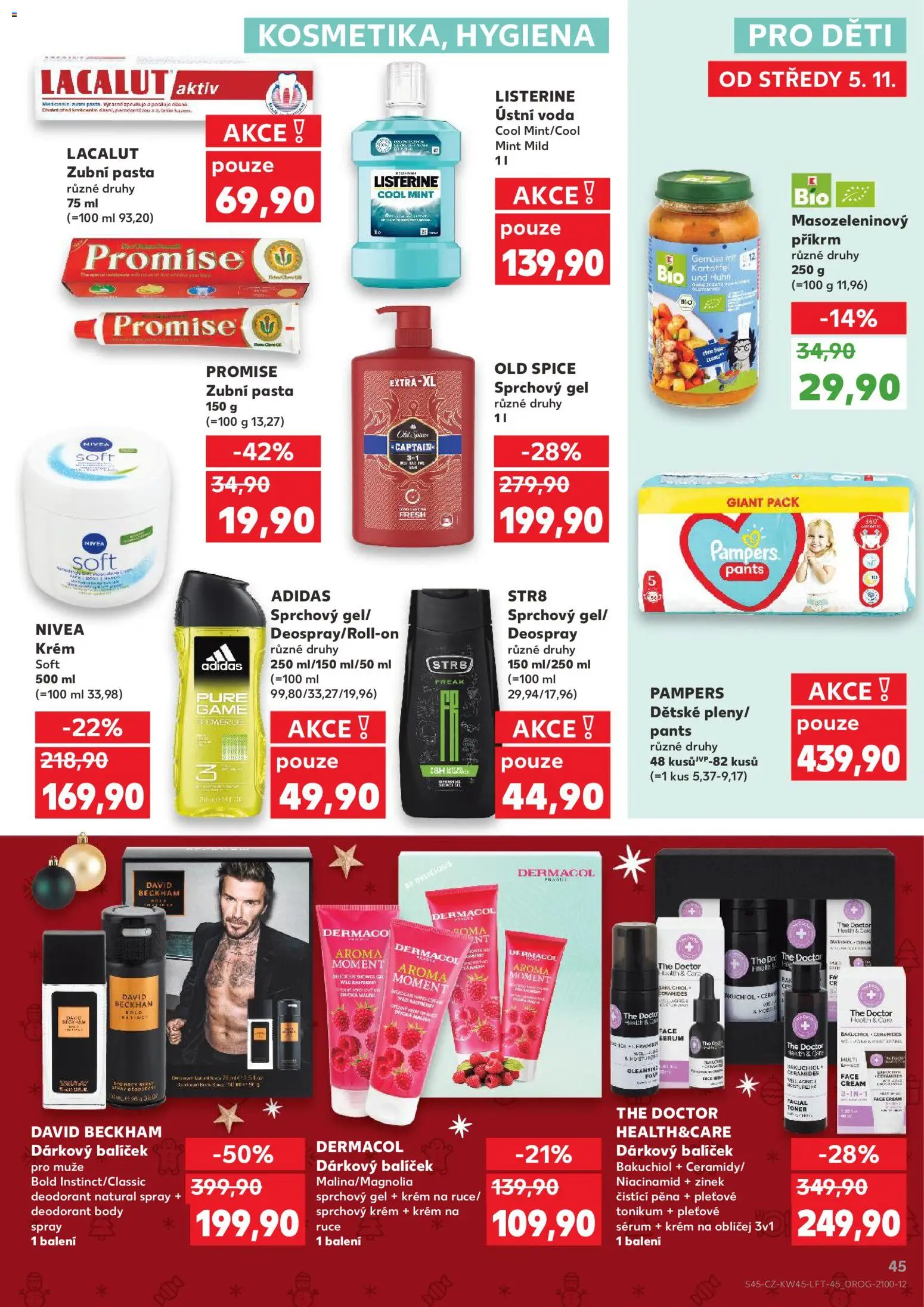 Kaufland leták - Plzeň od 05.11.2025 | Strana: 45 | Produkty: Deodorant, Voda, Příkrm, Old Spice