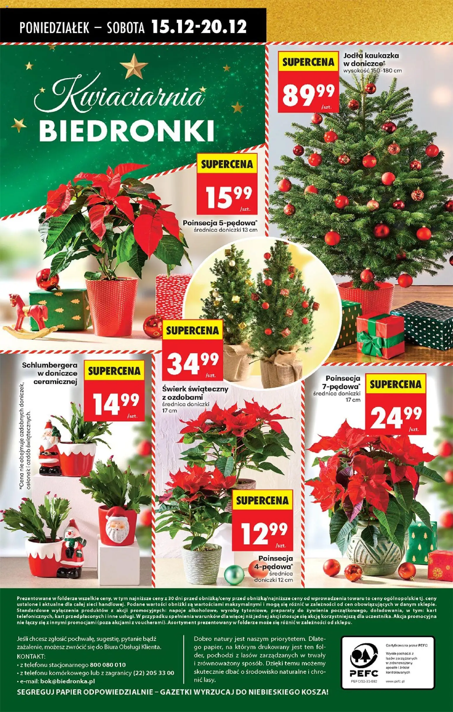 Biedronka gazetka od 15.12.2025 | Strona: 70 | Produkty: Napoje, Doniczki