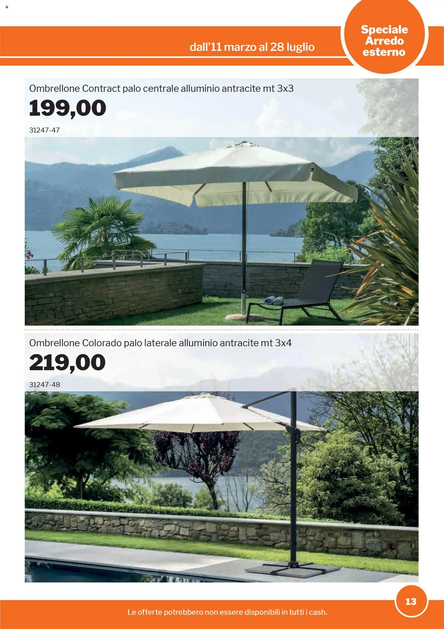 Volantino Sogegross del 11.03.2026 | Pagina: 13 | Prodotti: Ombrellone, Alluminio