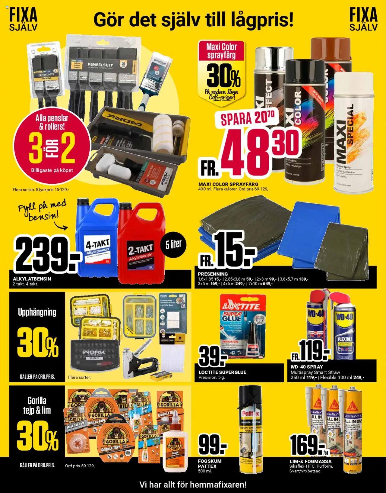 ÖoB reklamblad aktuell från 25.08.2025 | Sida: 8 | Produkter: Galler, Lim, Tejp
