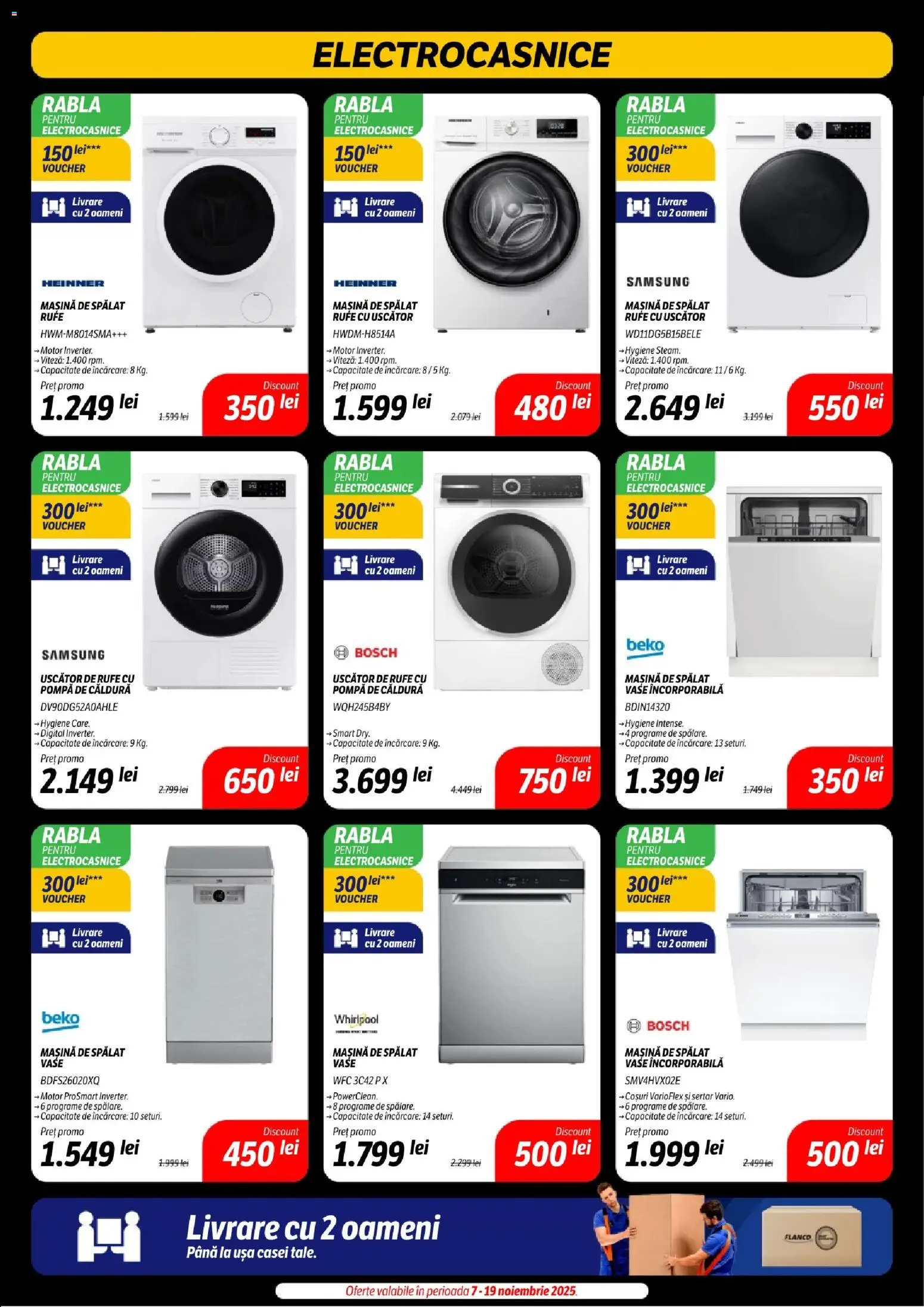 Noul catalog Flanco – valabil de la 14.11.2025 | Pagină: 27 | Produse: Mașină De Spălat, Uscător, Uscător rufe, Ușă