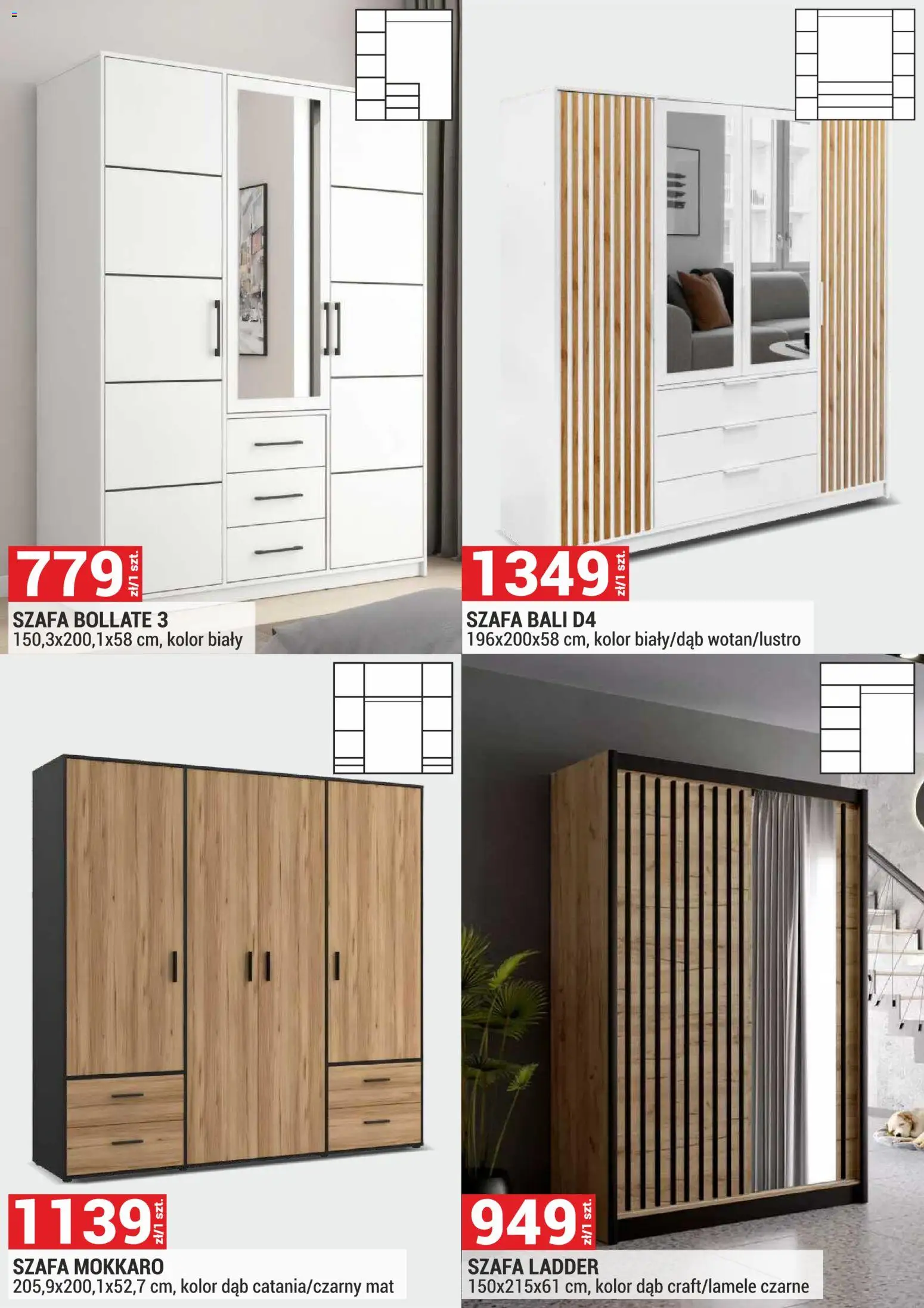 Merkury Market Gazetka - Meble, Wypoczynki, Materace od 01.03.2026 | Strona: 37 | Produkty: Szafa