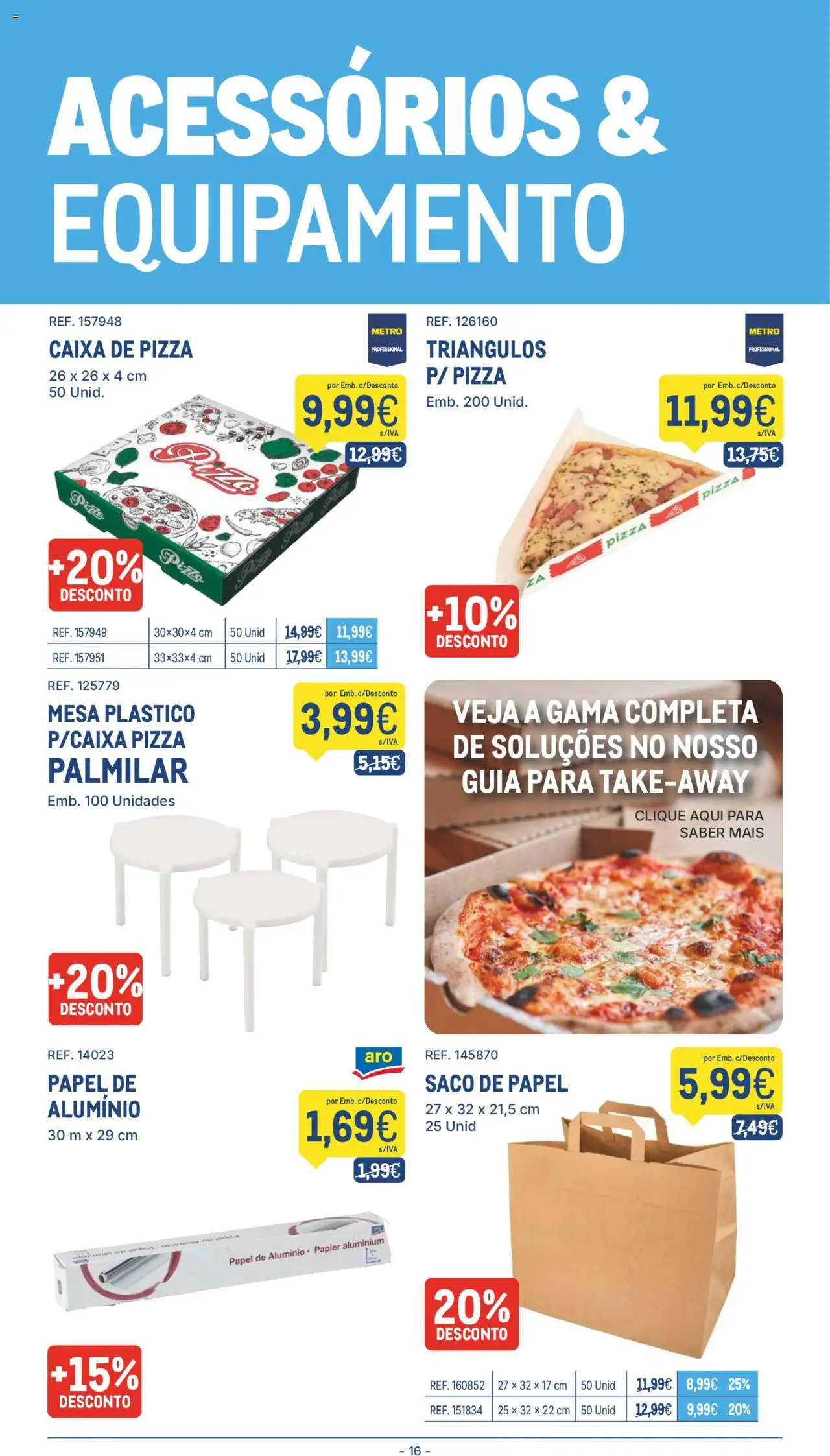 Makro folheto │ válido de 12.08.2025 | Página: 16 | Produtos: Papel de alumínio, Mesa, Caixa, Pizza