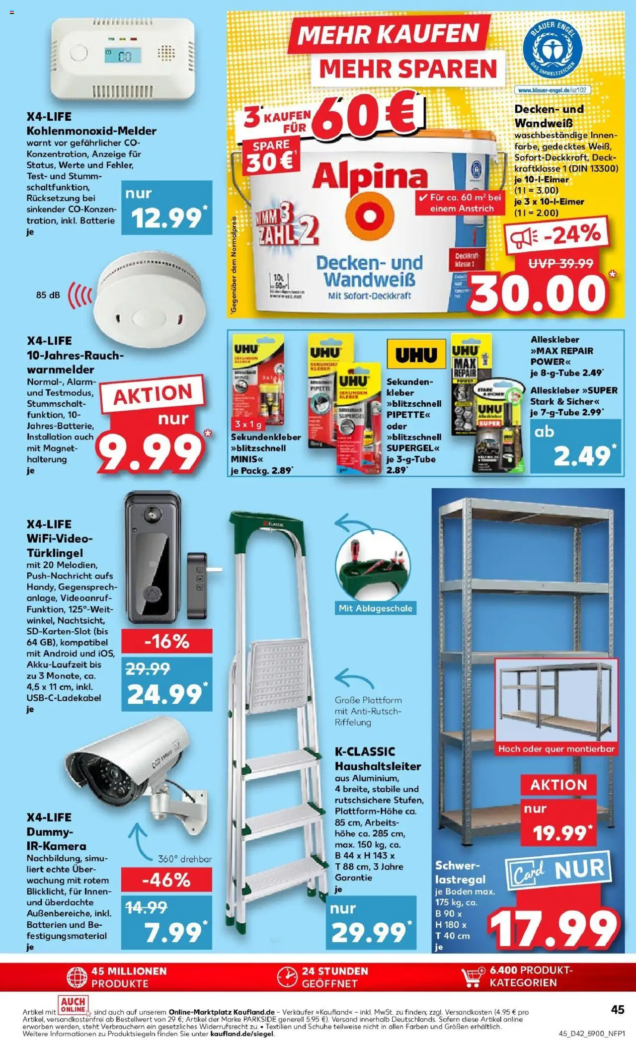 Kaufland prospekt Chemnitz	 – gültig ab 19.10.2025 | Seite: 45 | Produkte: Batterien, Batterie, Schwerlastregal, Video