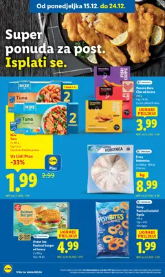 Frozy Panirani kolutići lignje, 400 g, 40% lignje - Pregled kataloga iz trgovine Lidl, vrijedi od 15.12.2025 | Stranica: 16