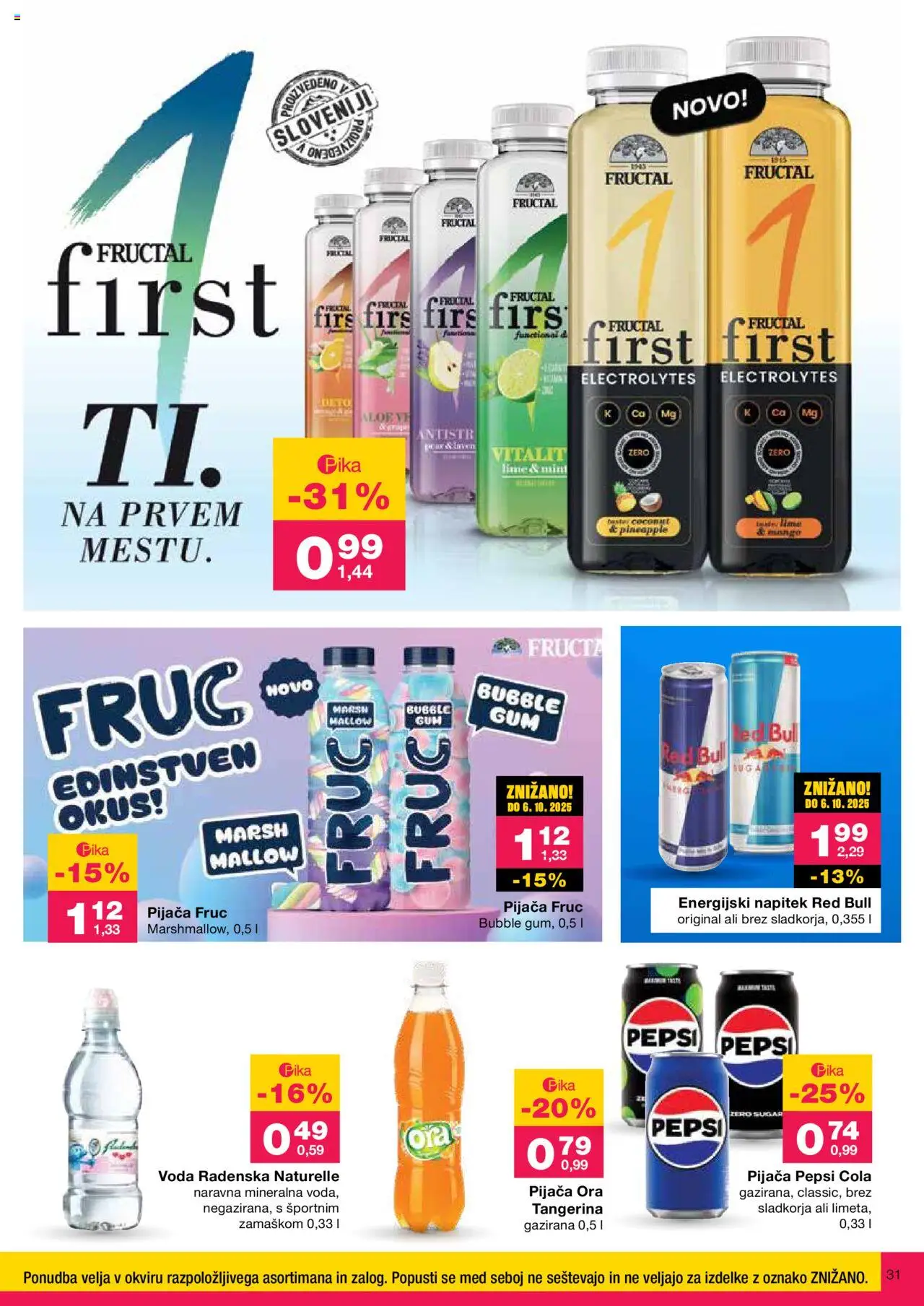 Mercator katalog veselo v šolo │ velja od 30.07.2025 | Stran: 31 | Izdelki: Energijski napitek, Voda