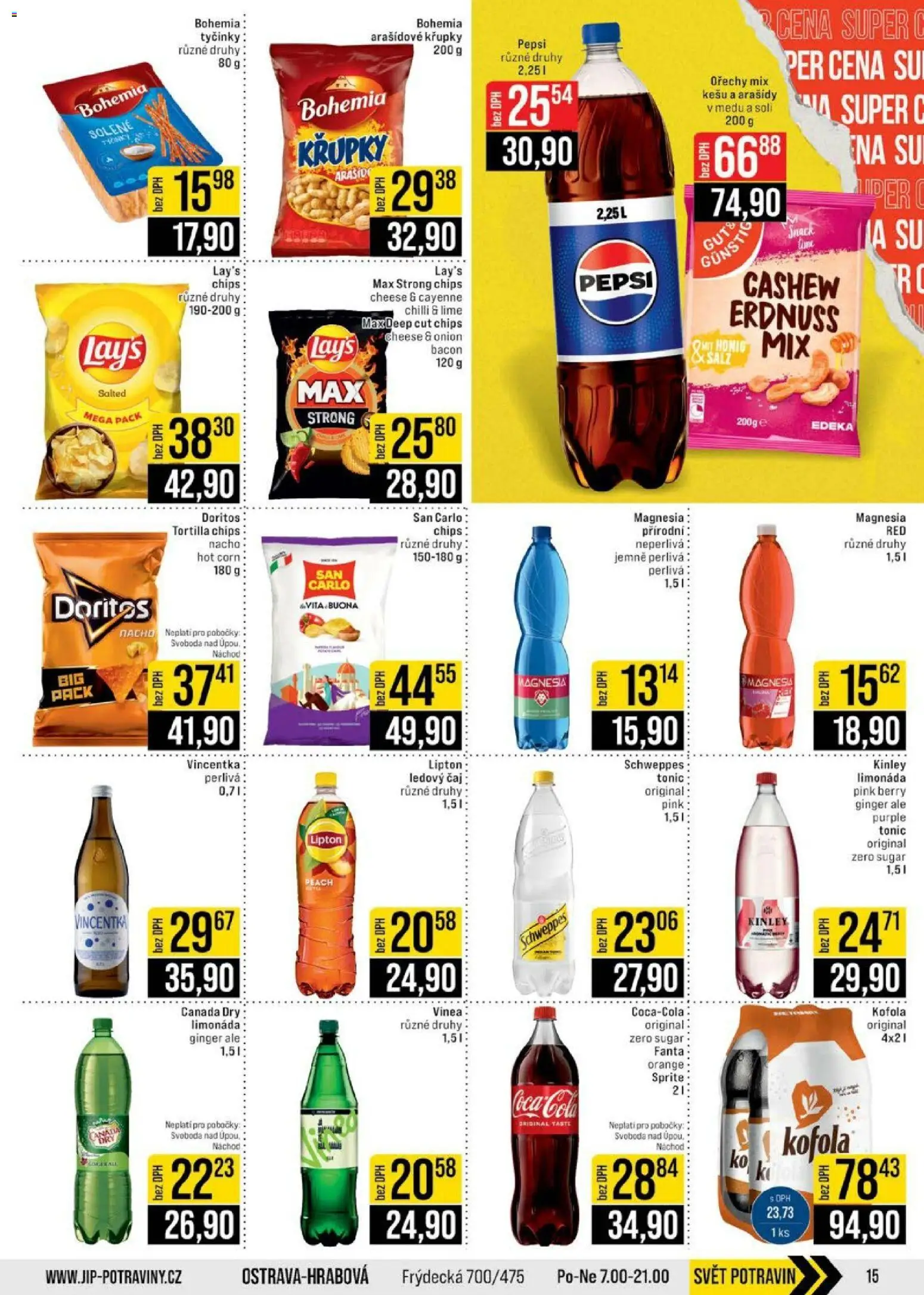 Jip leták - Cash & Carry od 25.02.2026 | Strana: 15 | Produkty: Kešu, Tyčinky, Magnesia, Křupky