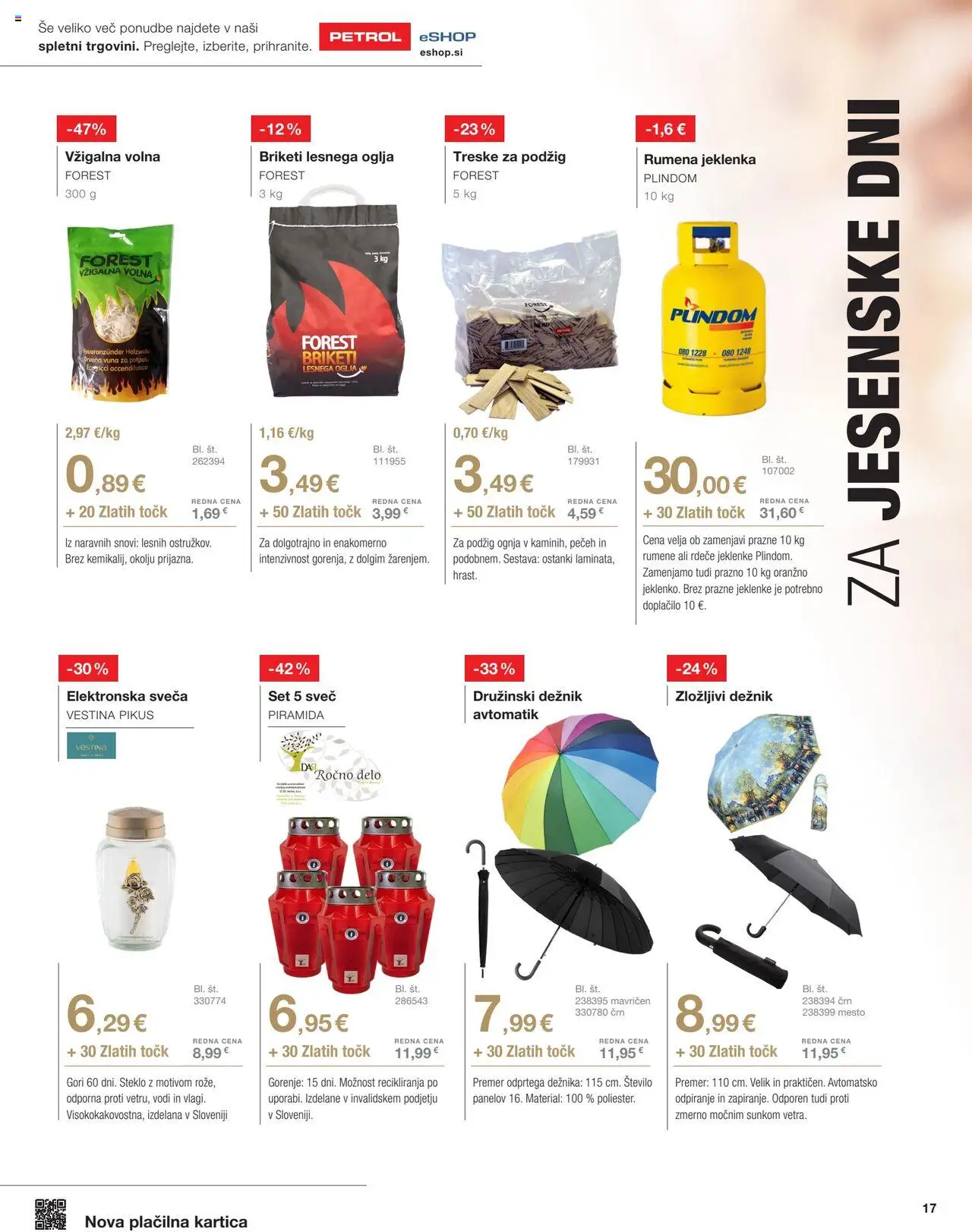 Novi Petrol katalog ponudbe – veljaven od 01.09.2025 | Stran: 17 | Izdelki: Sveča, Deznik