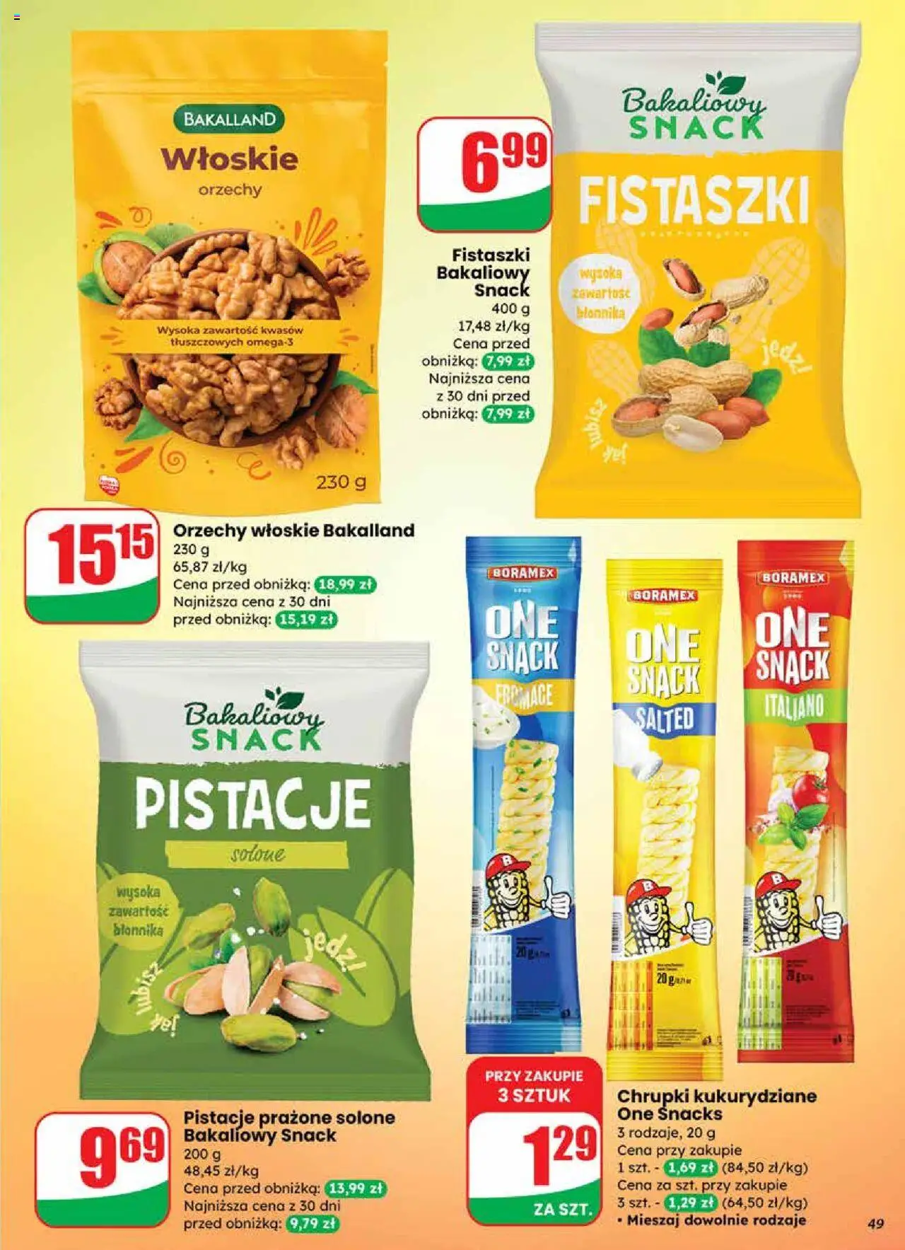 Dino Gazetka od 24.09.2025 | Strona: 49 | Produkty: Chrupki, Orzechy włoskie, Orzechy
