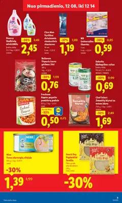 LIDL leidinys galioja nuo 08.12.2025 | Puslapis: 3 | Prekių: Skustuvas, Pupelės, Sultys