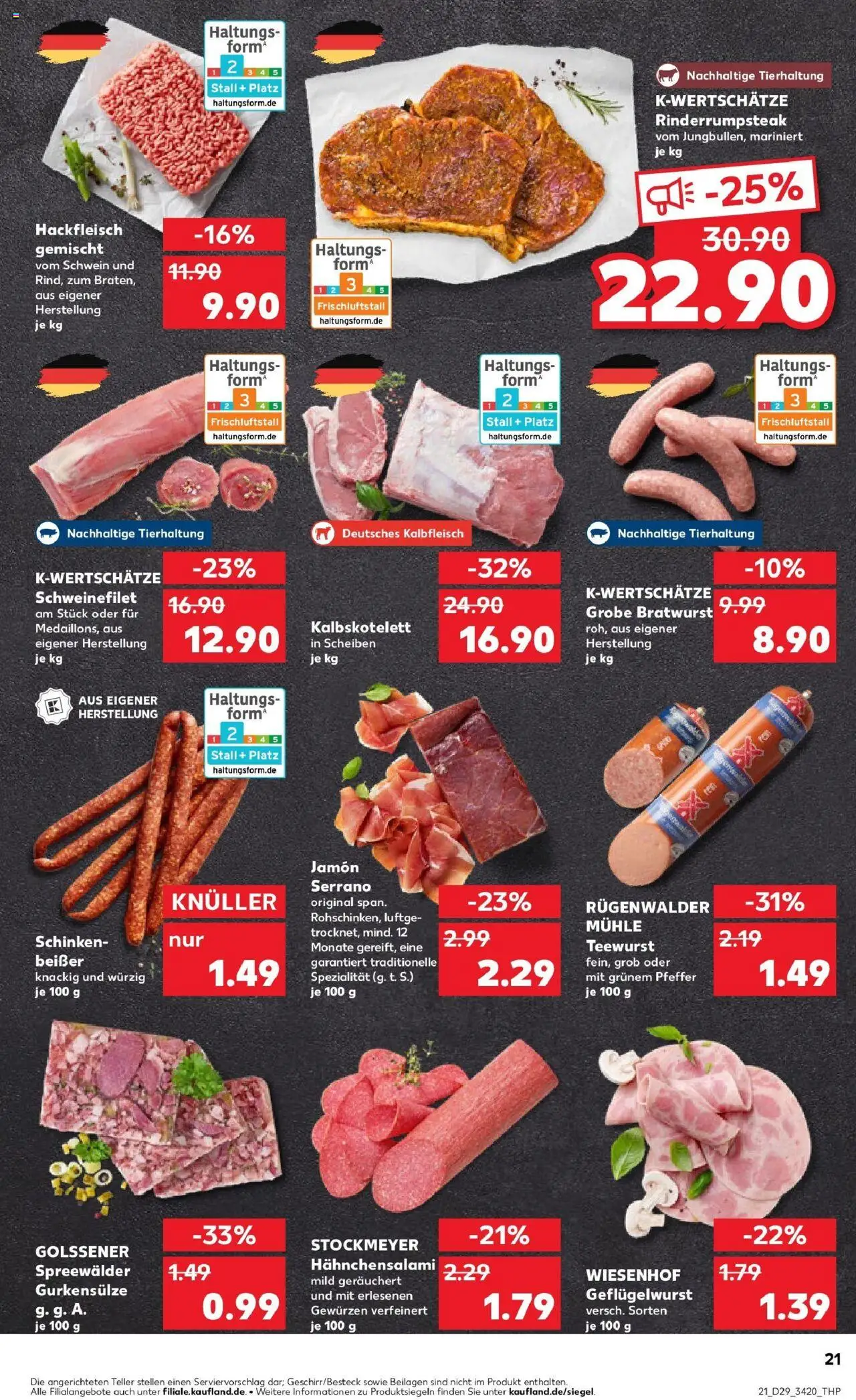 Kaufland prospekt Salzwedel	 - gültig ab dem 16.07.2025 | Seite: 21 | Produkte: Bratwurst, Pfeffer, Salami, Hackfleisch