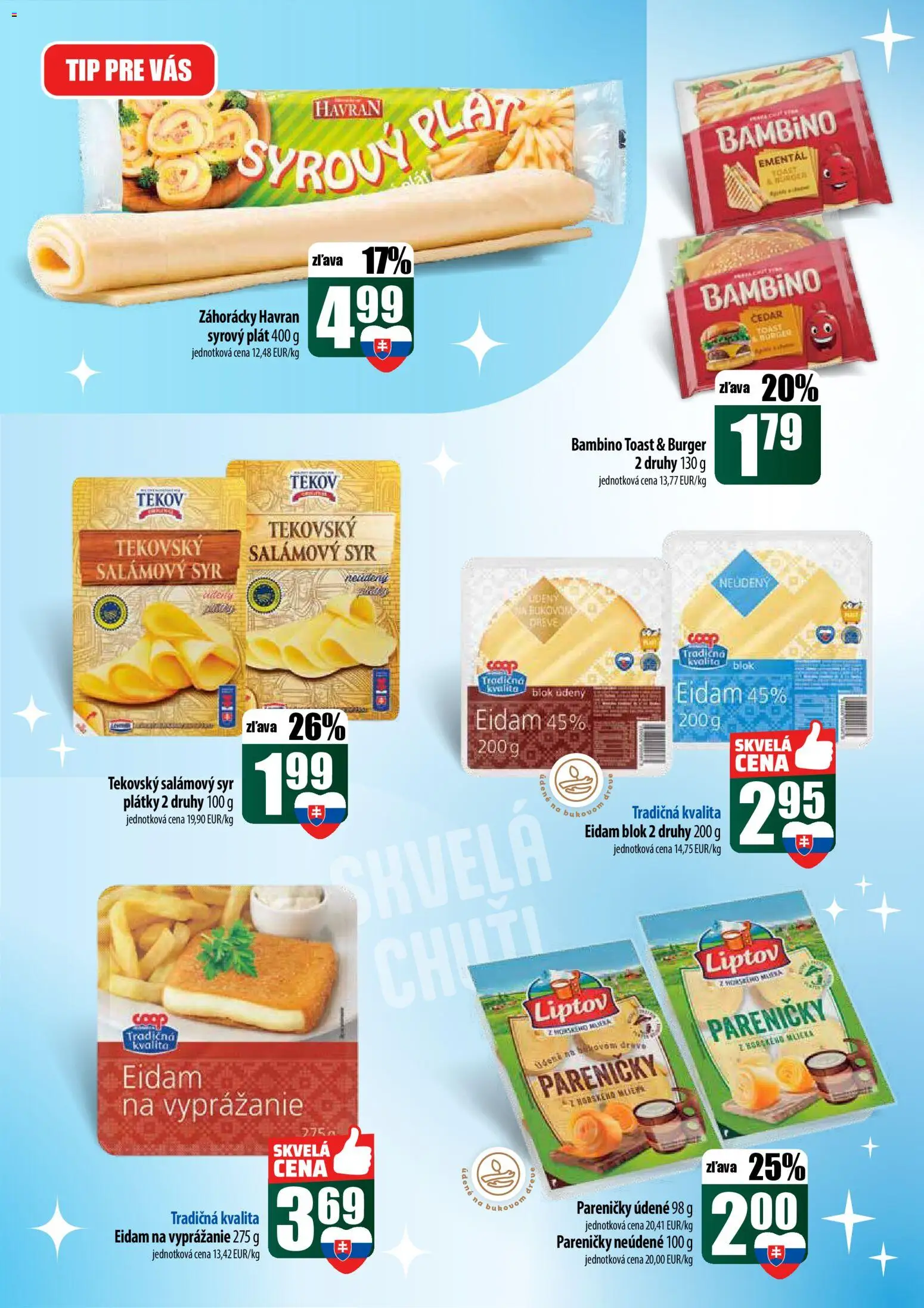 Nové COOP Jednota akcie – leták je platný od 22.12.2025 | Strana: 20 | Produkty: Syr, Eidam