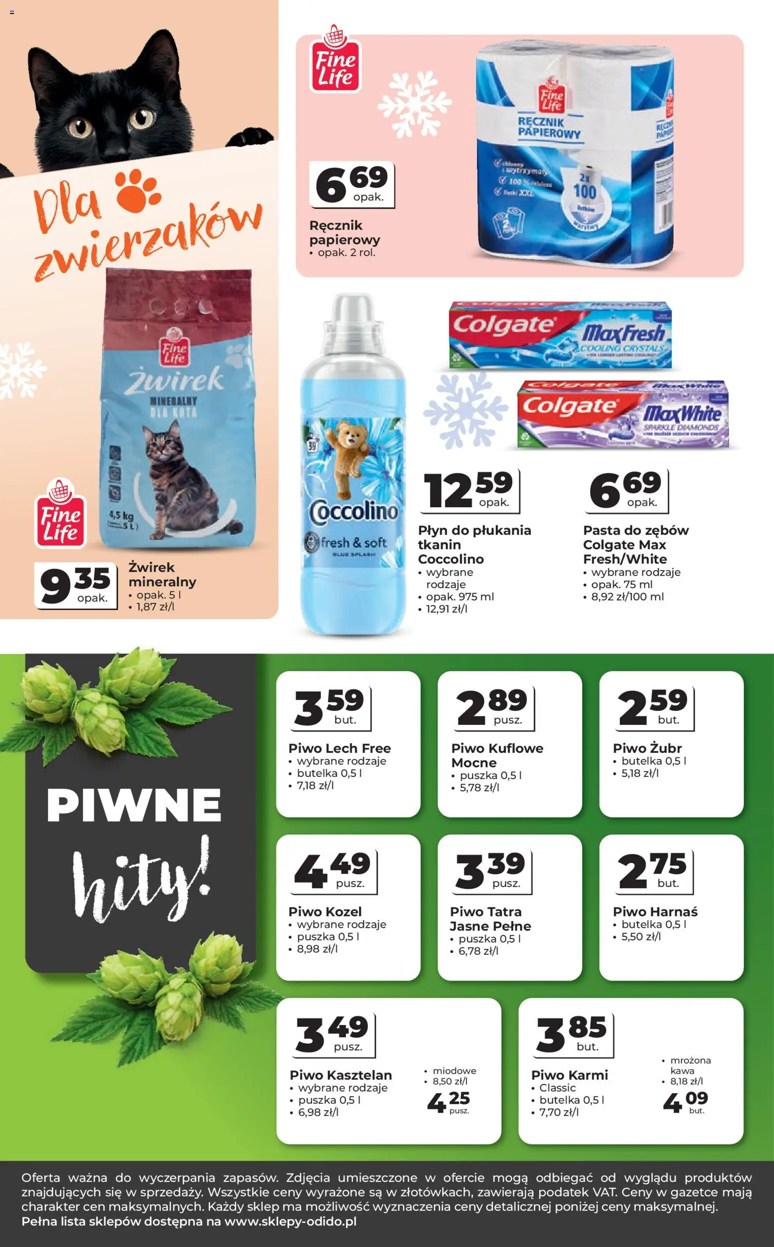 Odido Gazetka od 21.01.2026 | Strona: 8 | Produkty: Piwo żubr, Kawa, Piwo kozel, Pasta do zębów