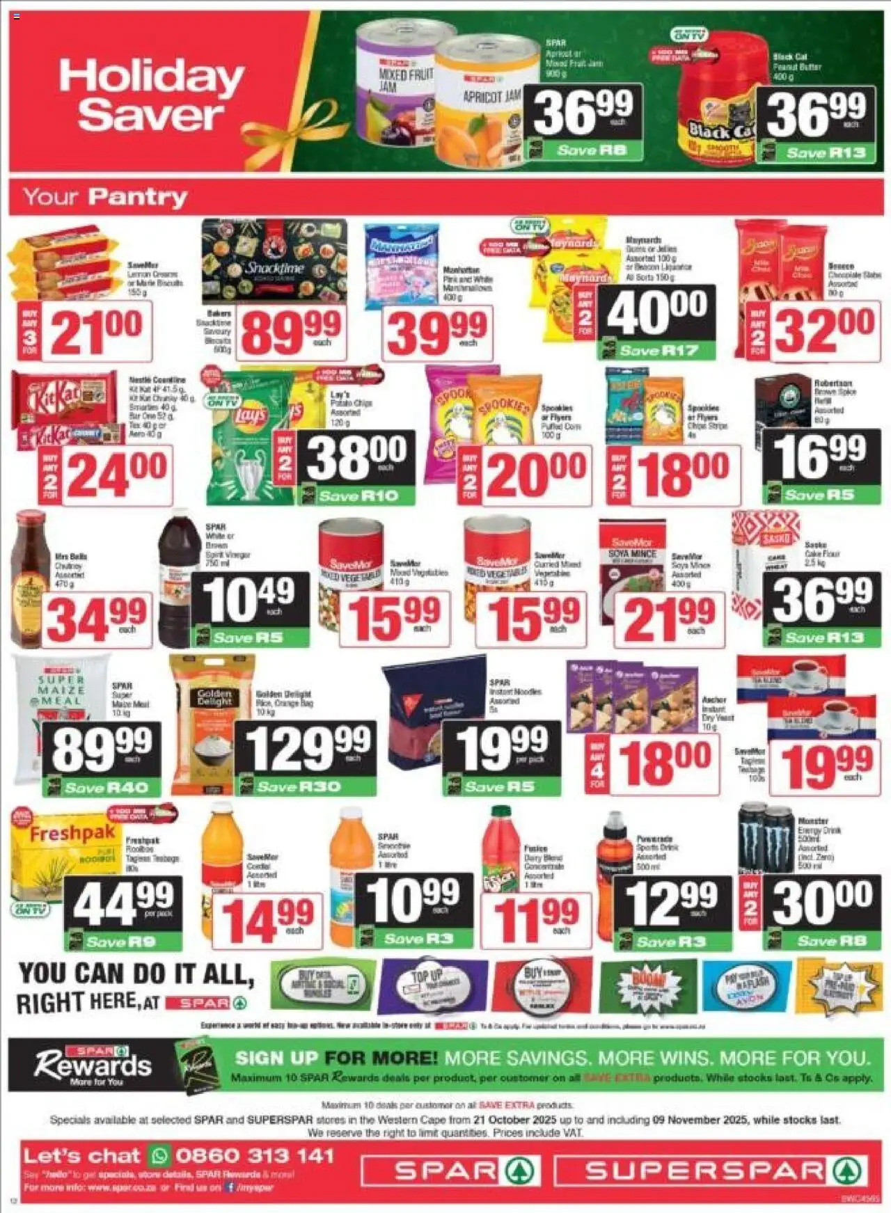 New Superspar catalogue – valid from 21.10.2025 | Page: 2 | Products: Bag, Biscuits, Soya mince, Vegetables