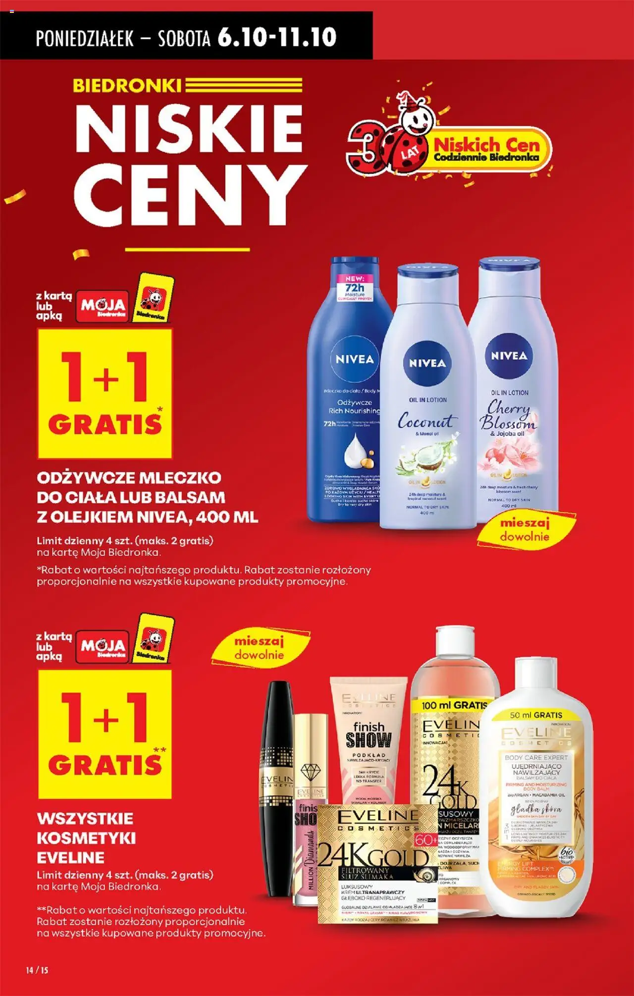 Biedronka gazetka od 06.10.2025 | Strona: 16 | Produkty: Body, Mleczko do ciała, Finish, Lotion
